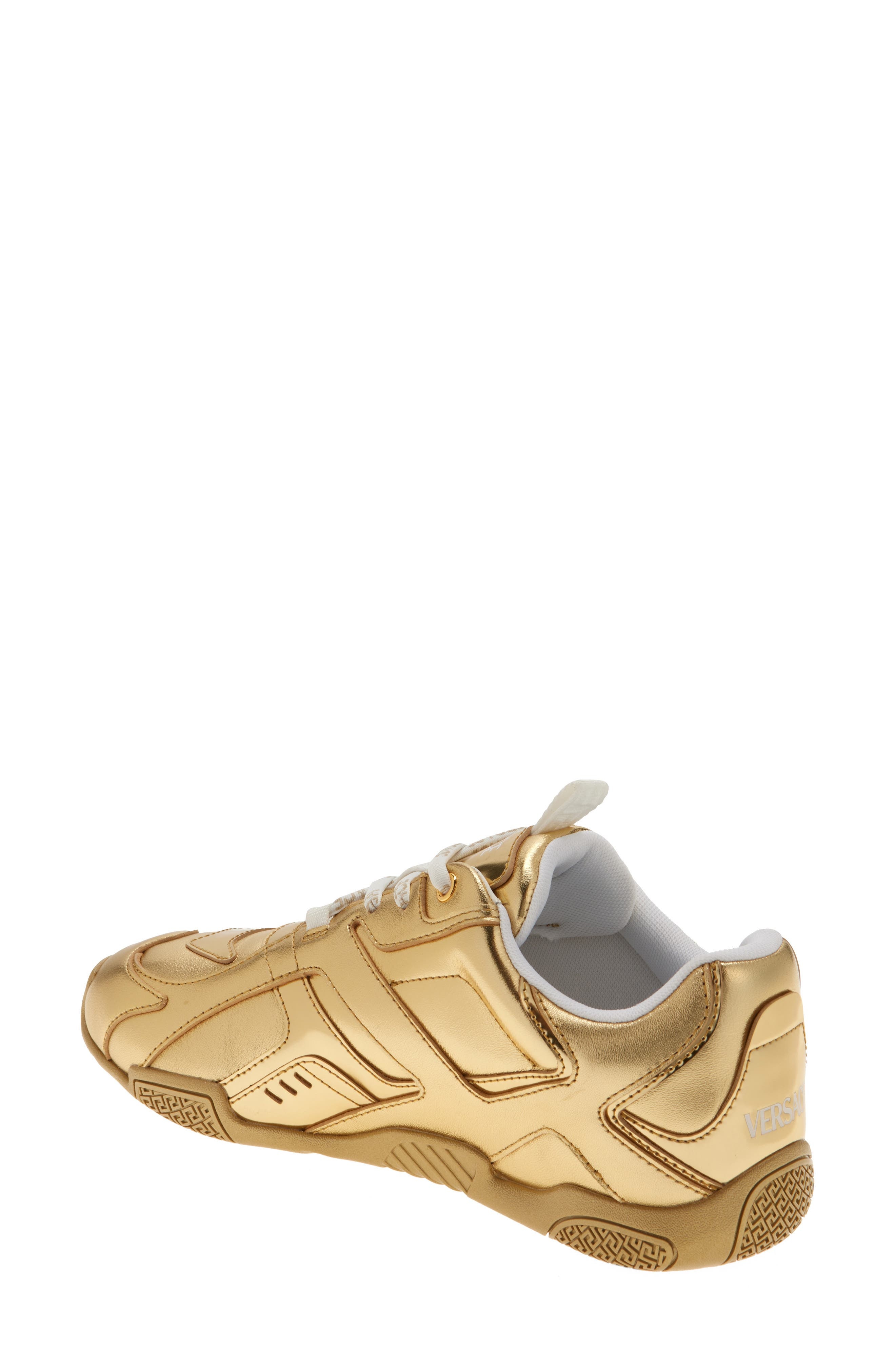 Versace Galaxia Metallic Leather Sneaker in Gold at Nordstrom - 2