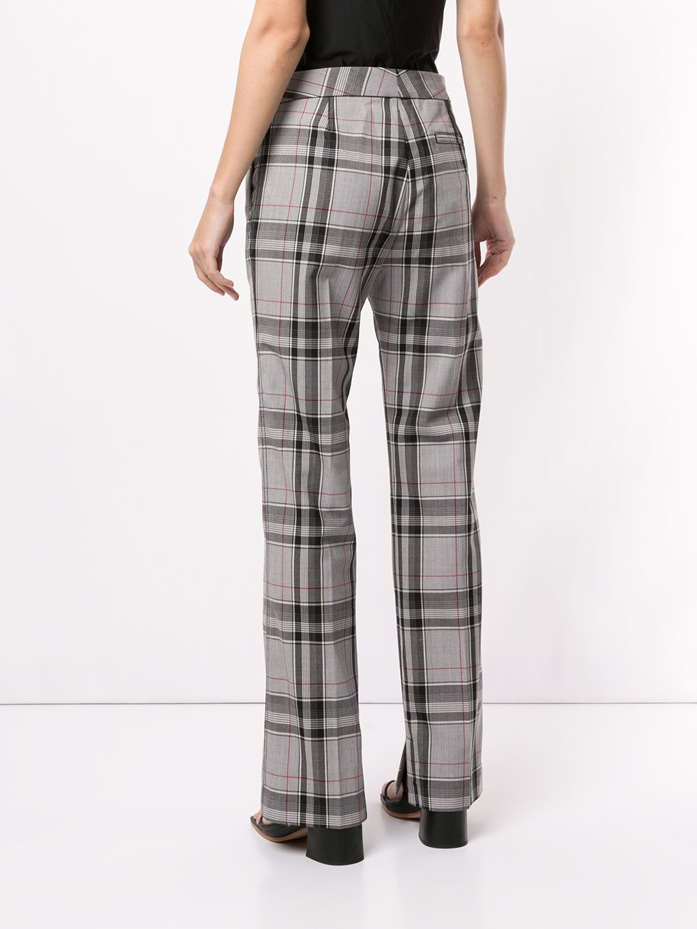 Straight Leg Plaid Pant - 4