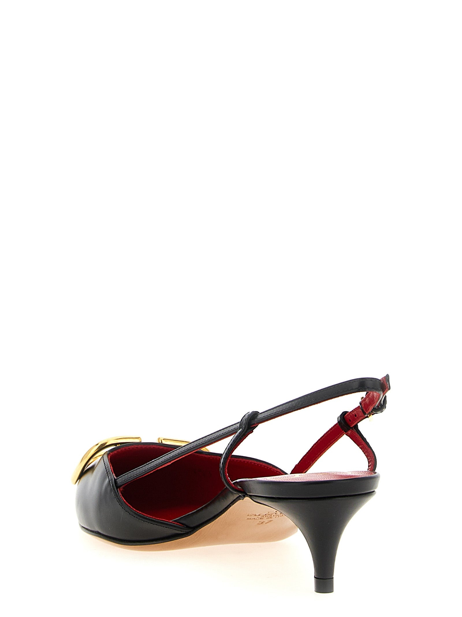Slingback Valentino Garavani Vlogo Signature Pumps Black - 3