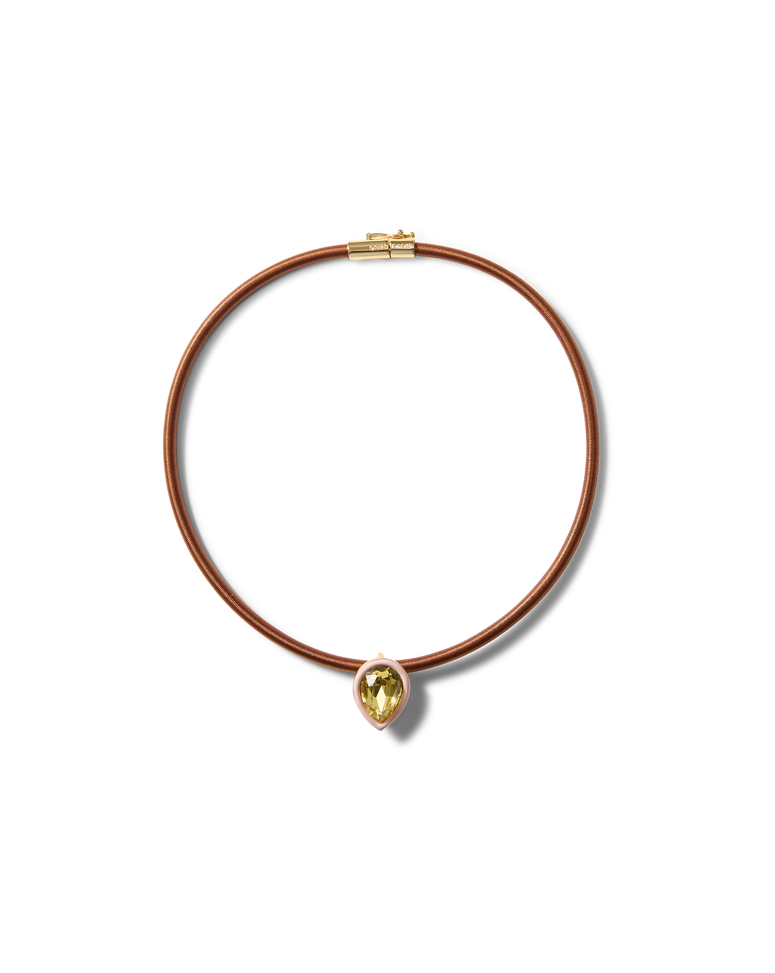 BROWN CORD PENDANT NECKLACE - 6
