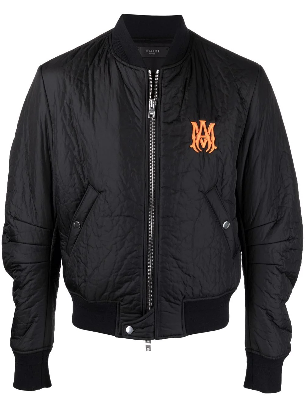 logo zipped bomber jacket - 1