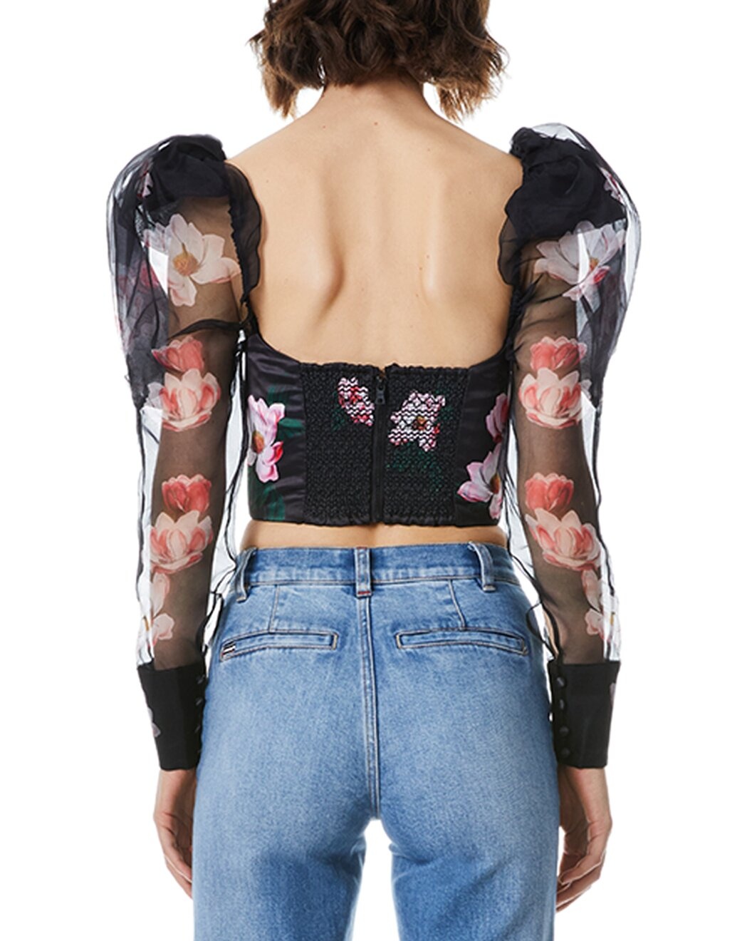 alice + olivia Baharia Mutton Sleeve Bustier - 2