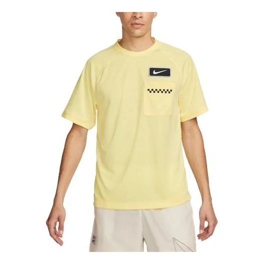 Nike Dri-Fit Pocket Quick Release Sports Short T-shirt 'Light Yellow' DX8635-821 - 1