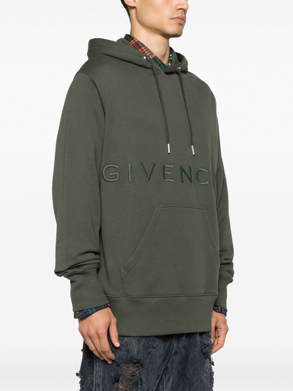 4G-embroidered cotton hoodie - 3