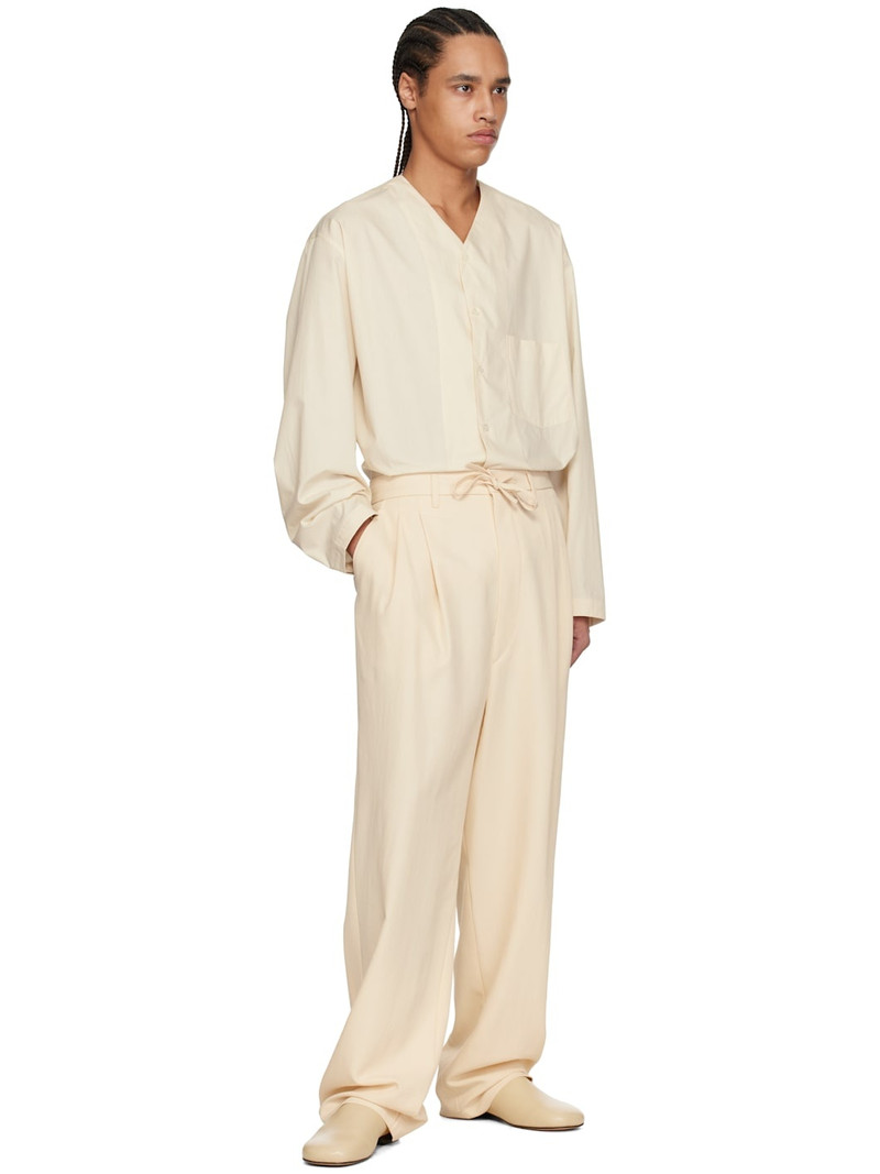 Lemaire Beige Leather Slippers outlook