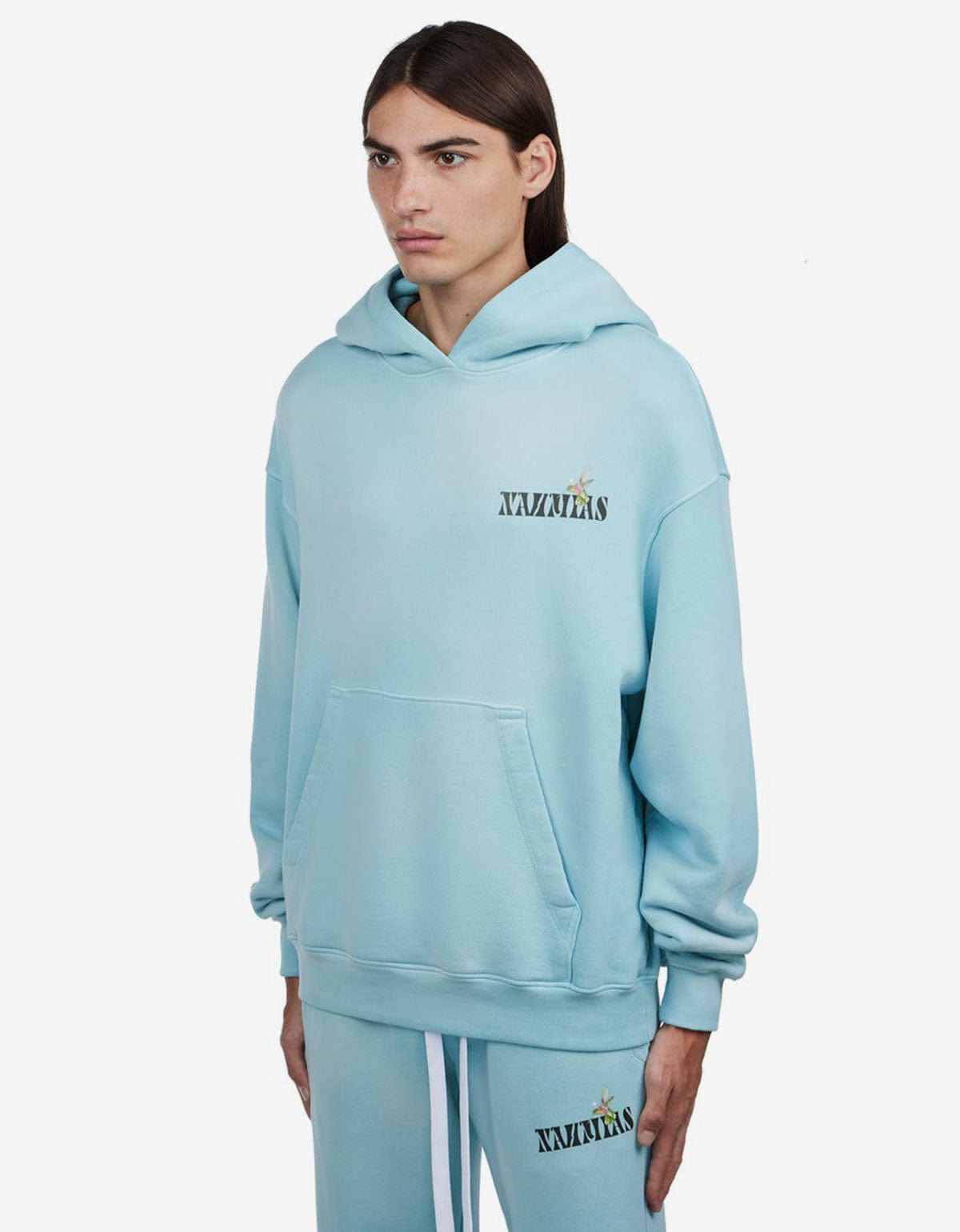 Nahmias Blue Hummingbird Print Hoodie - 2