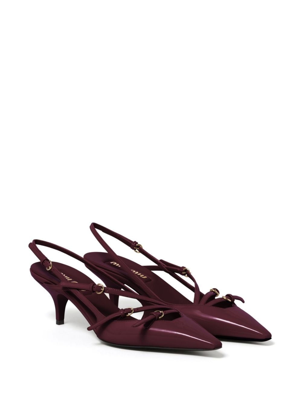 buckle-embellished slingback pumps - 2
