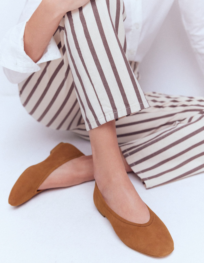 BODEN High Cut Ballet Flats-Ginger Snap outlook