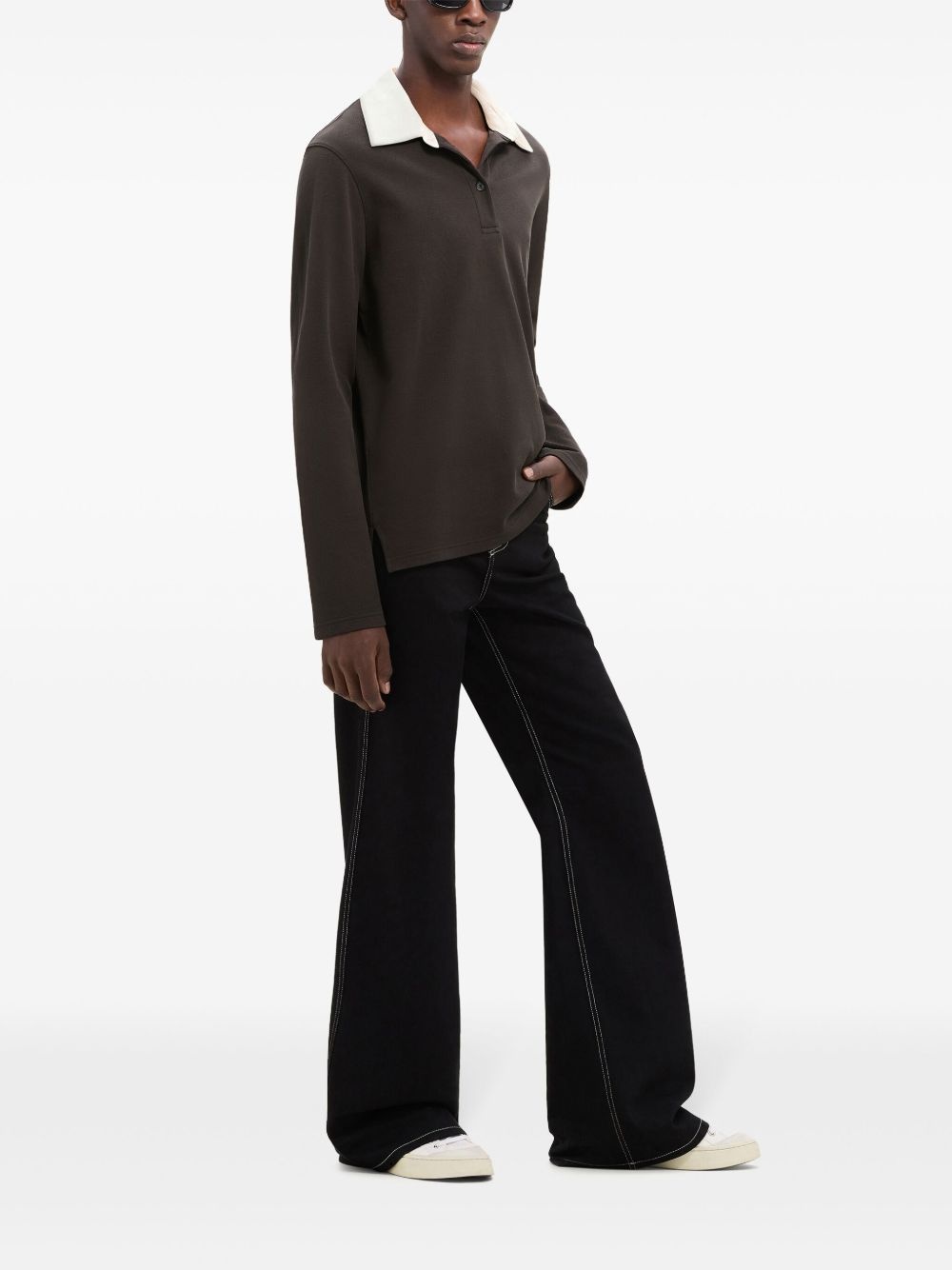 cotton blend polo shirt - 3