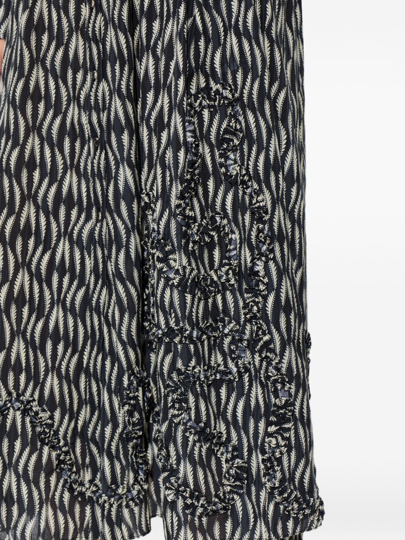 Laurentine ruffled print midi dress 5