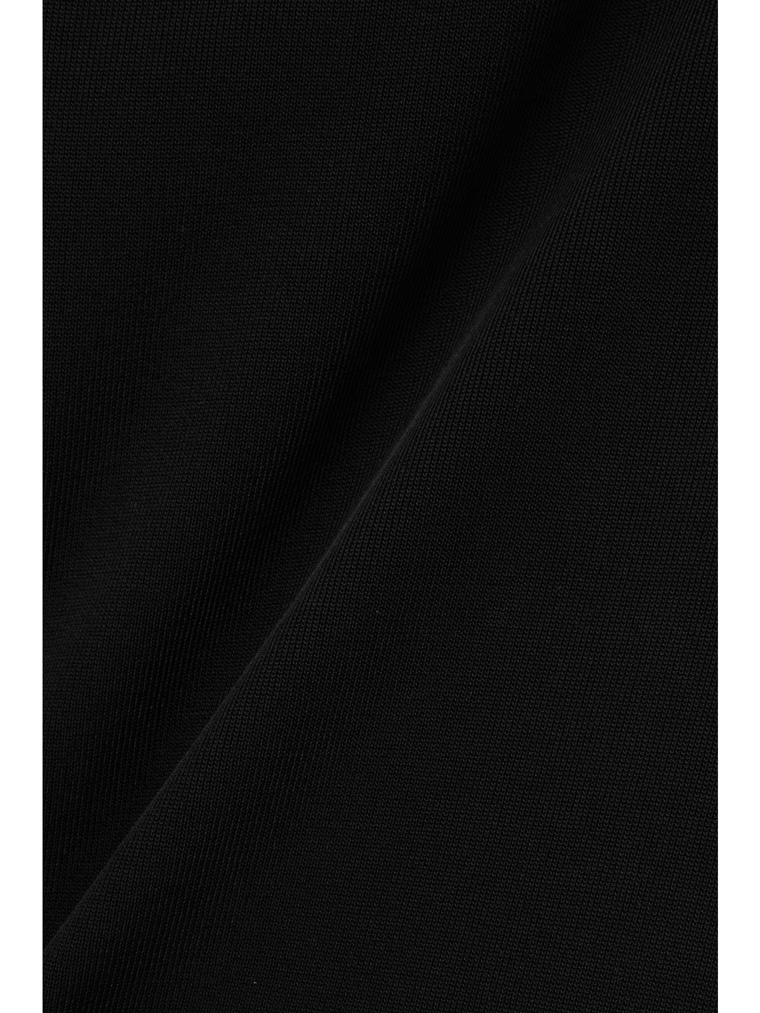 Chain-embellished knitted halterneck gown Black - 4