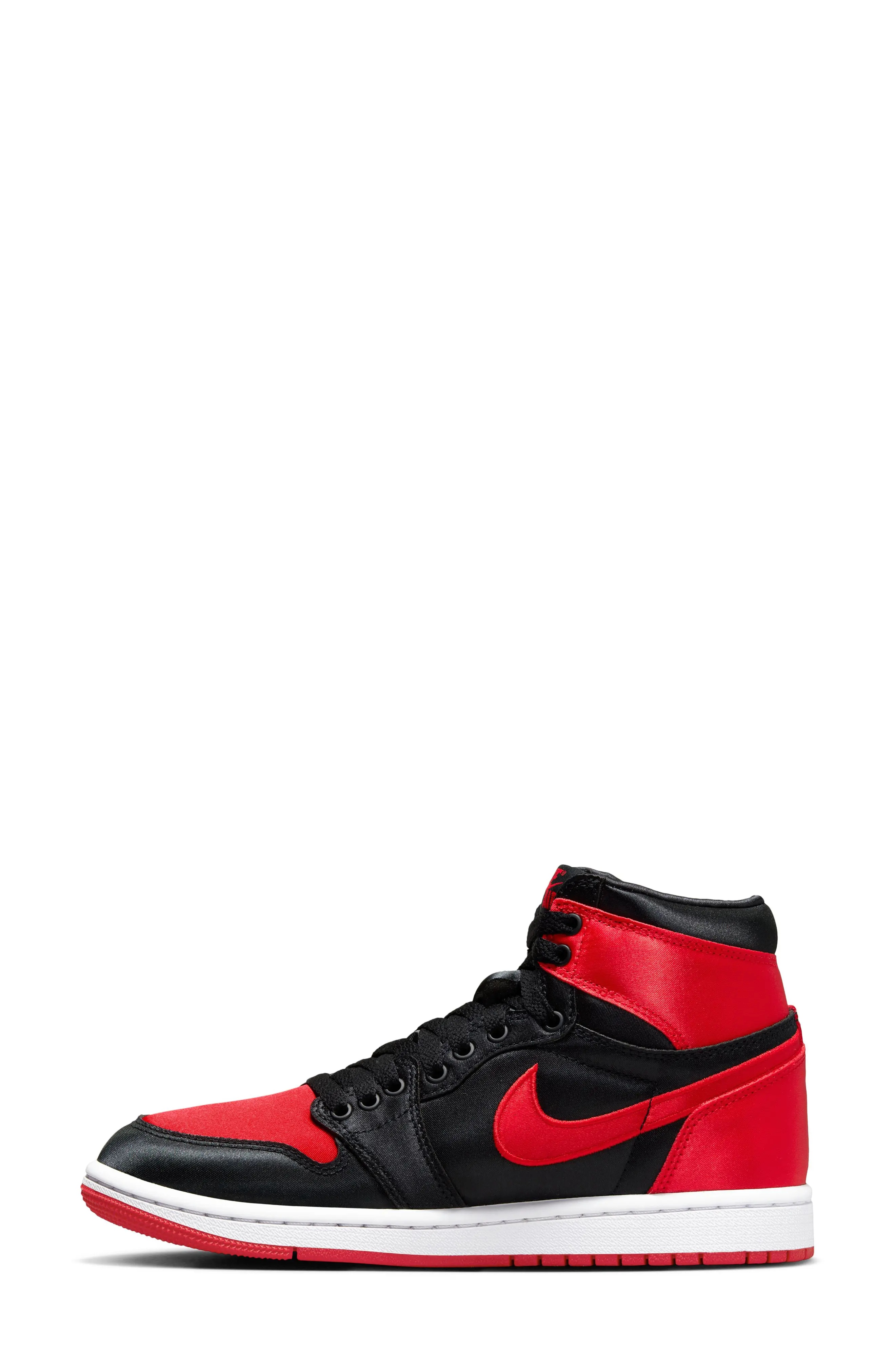 Air Jordan 1 Retro High Top Sneaker in Black/University Red/White - 6