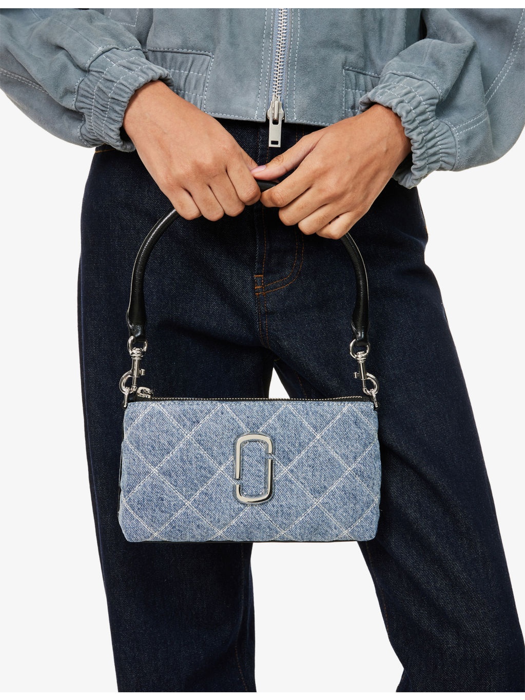 The Quilted Snapshot Convertible Denim Shoulder Bag - 2