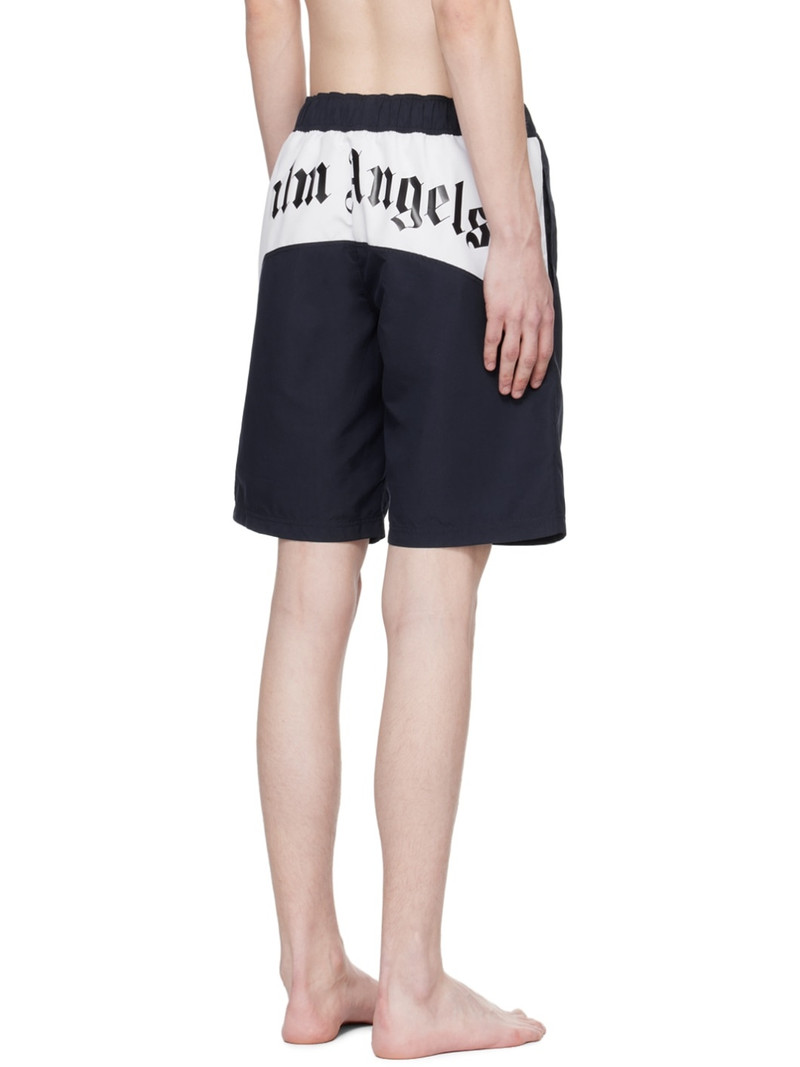Navy Printed Swim Shorts 3