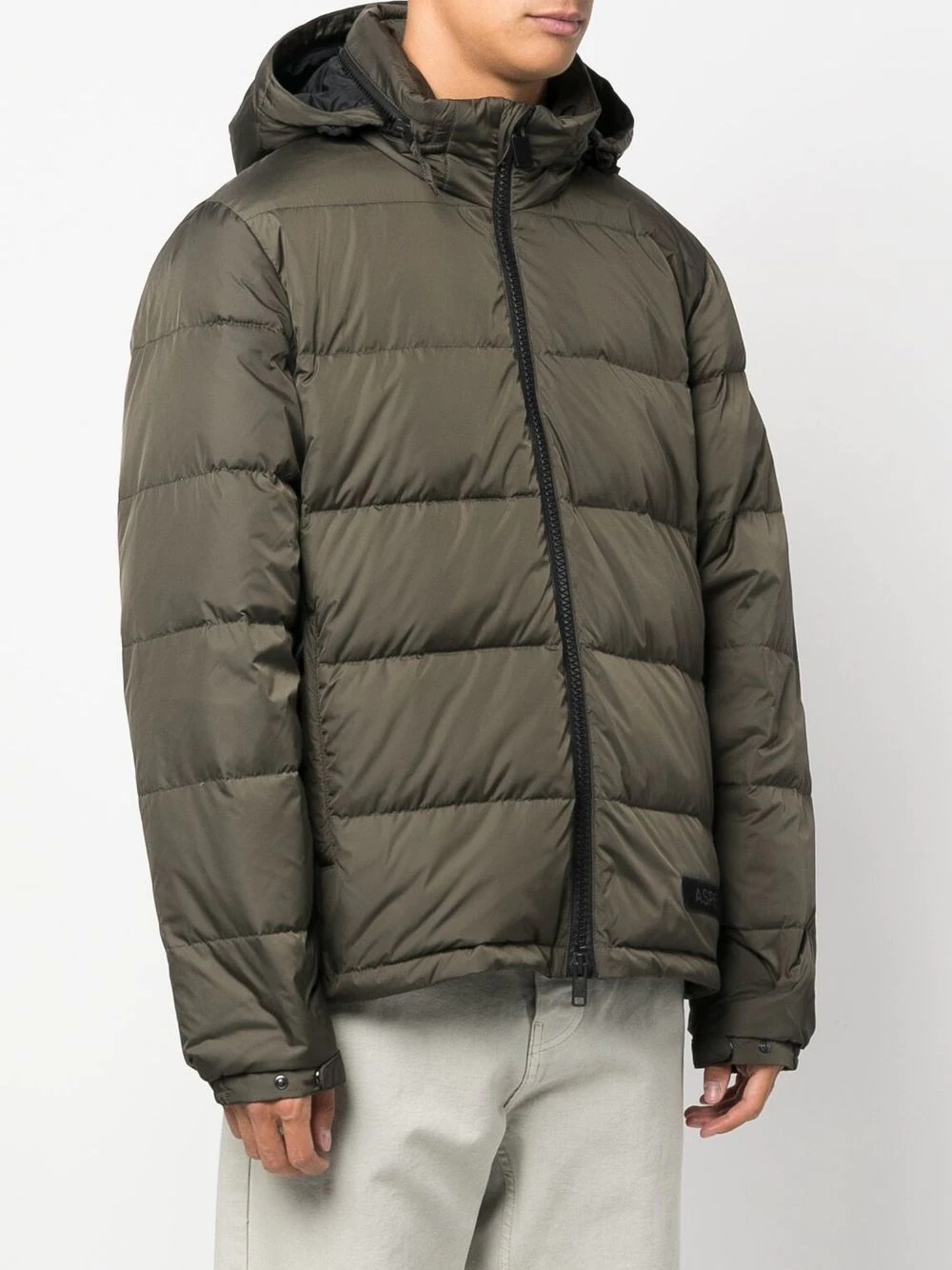 logo-patch down puffer jacket - 3