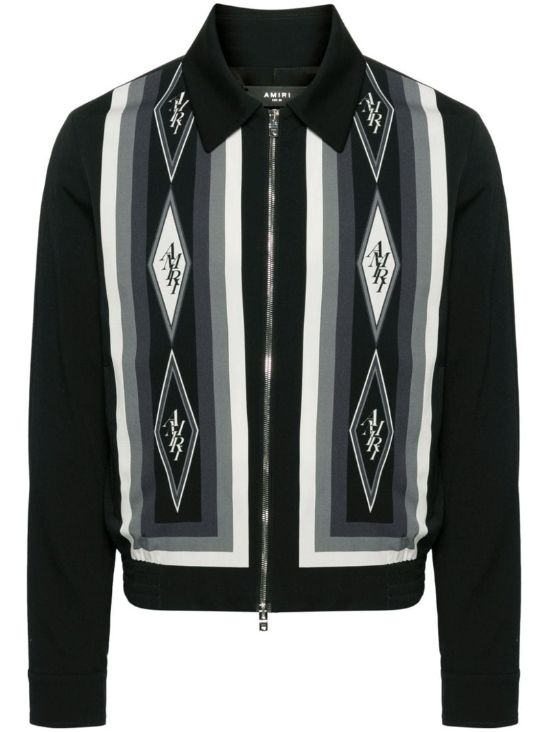 logo-print bomber jacket 1