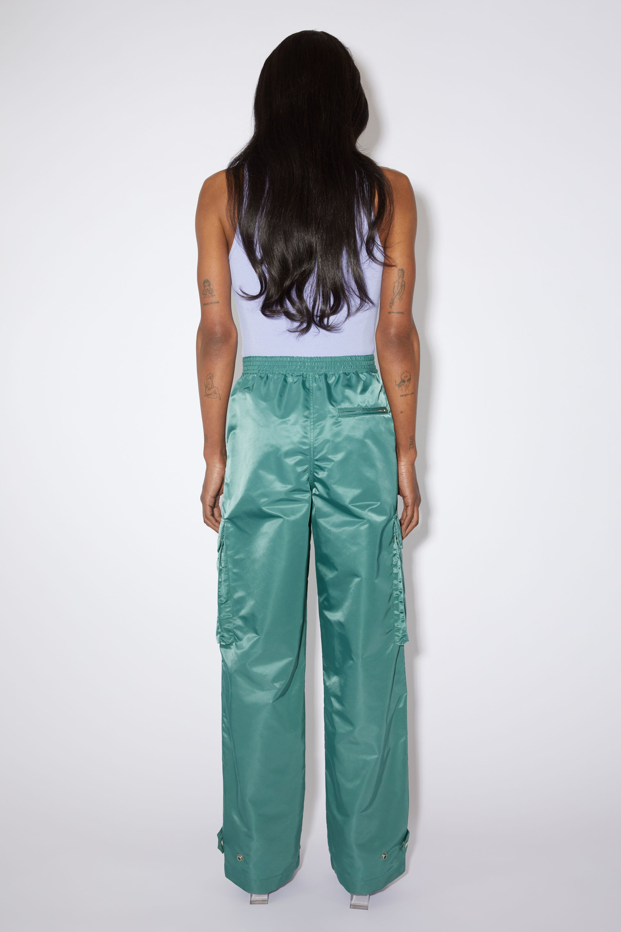 Cargo nylon trousers - Pine green - 3