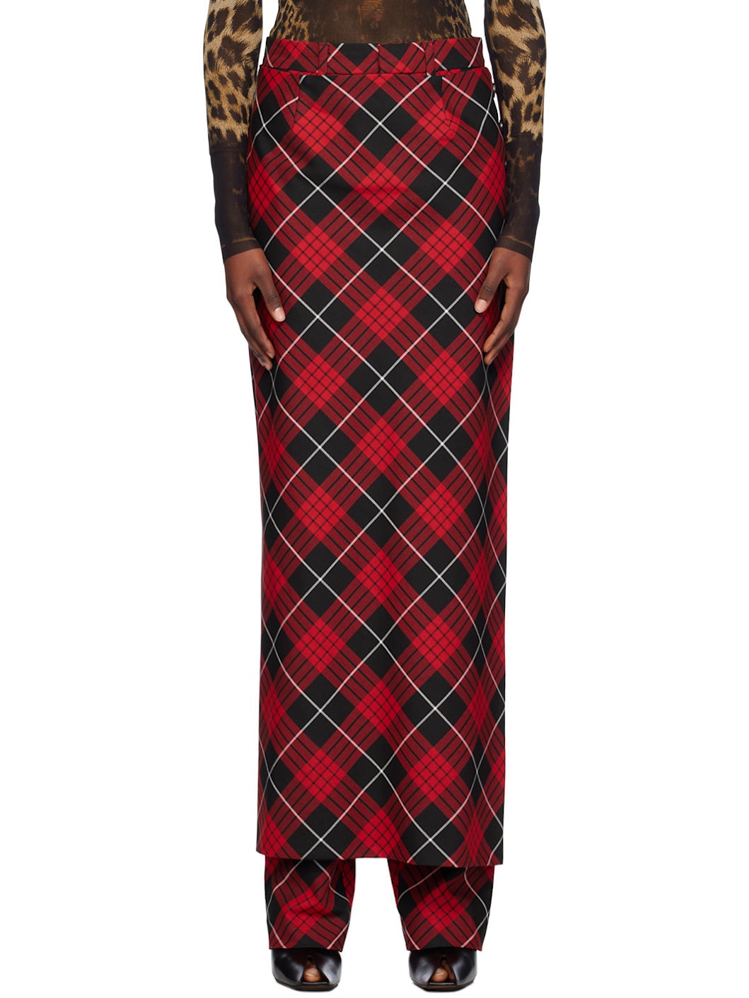 Red Tartan Trousers - 1