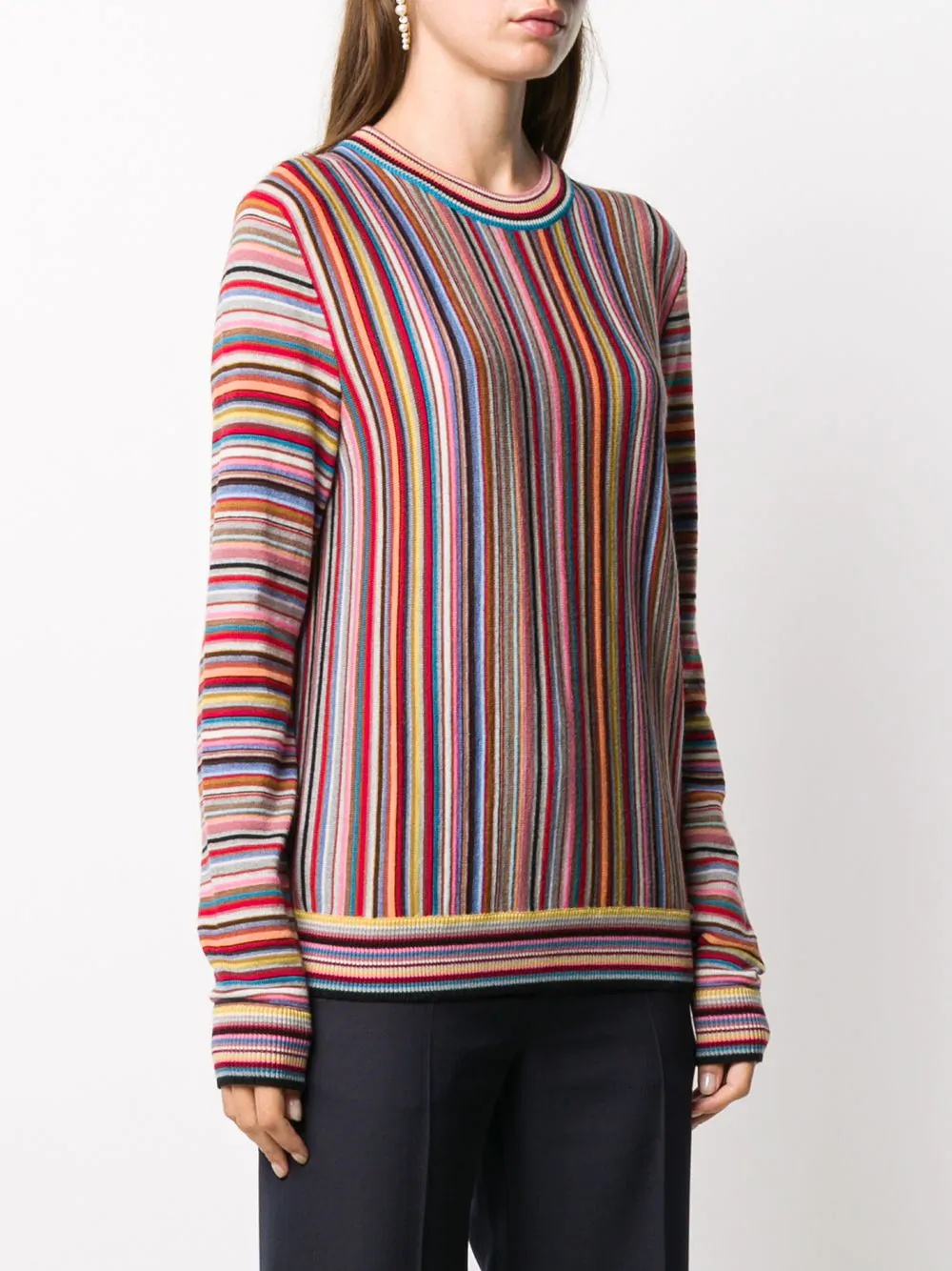 striped knit jumper - 3