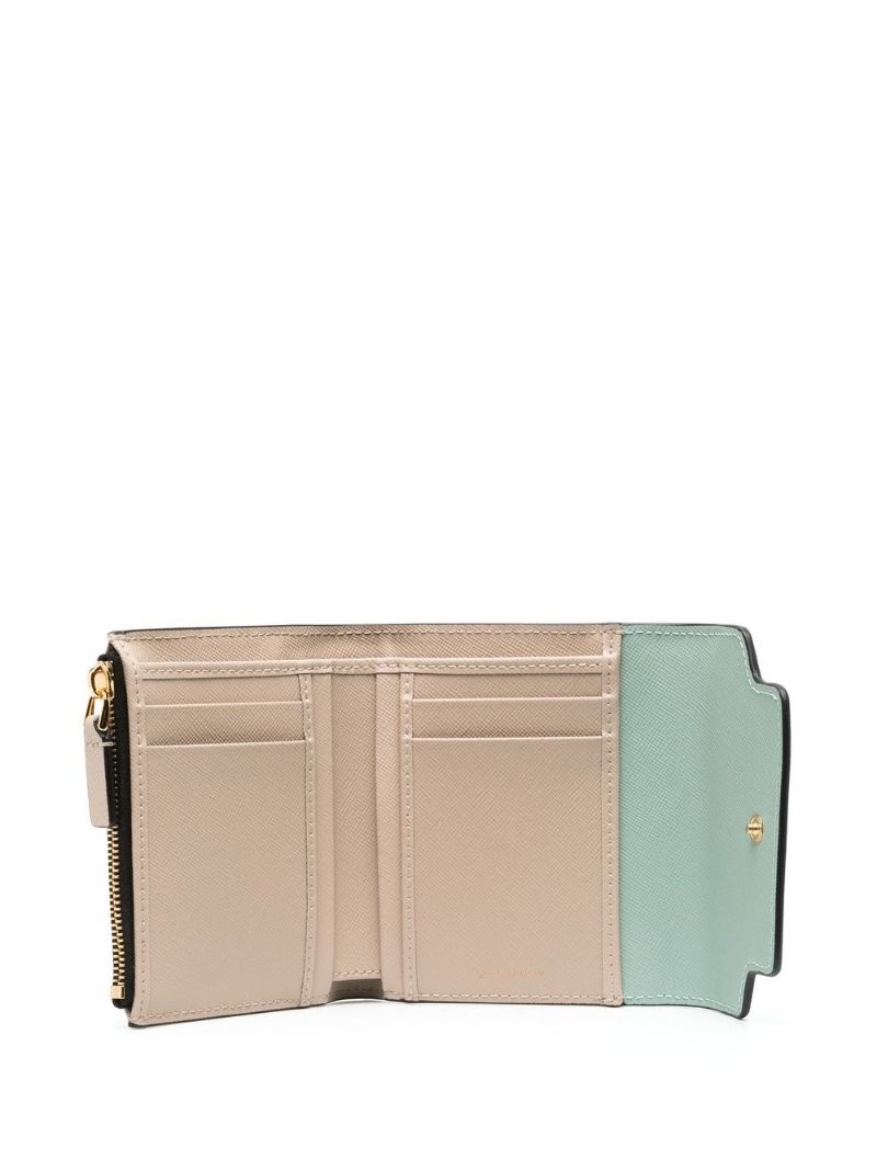 colour-block leather purse - 3