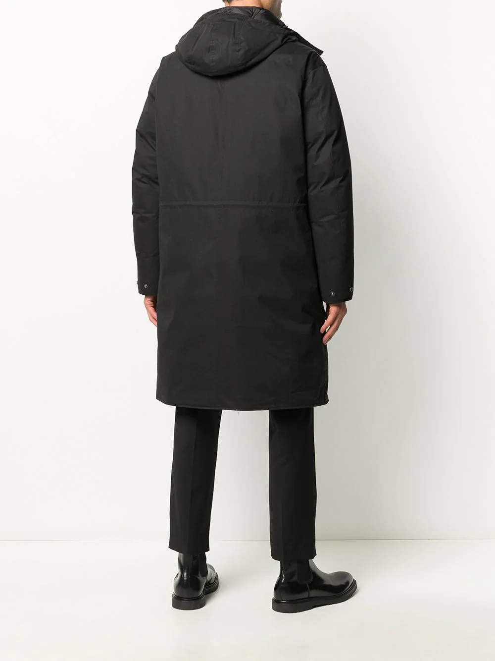 button-down parka coat - 4