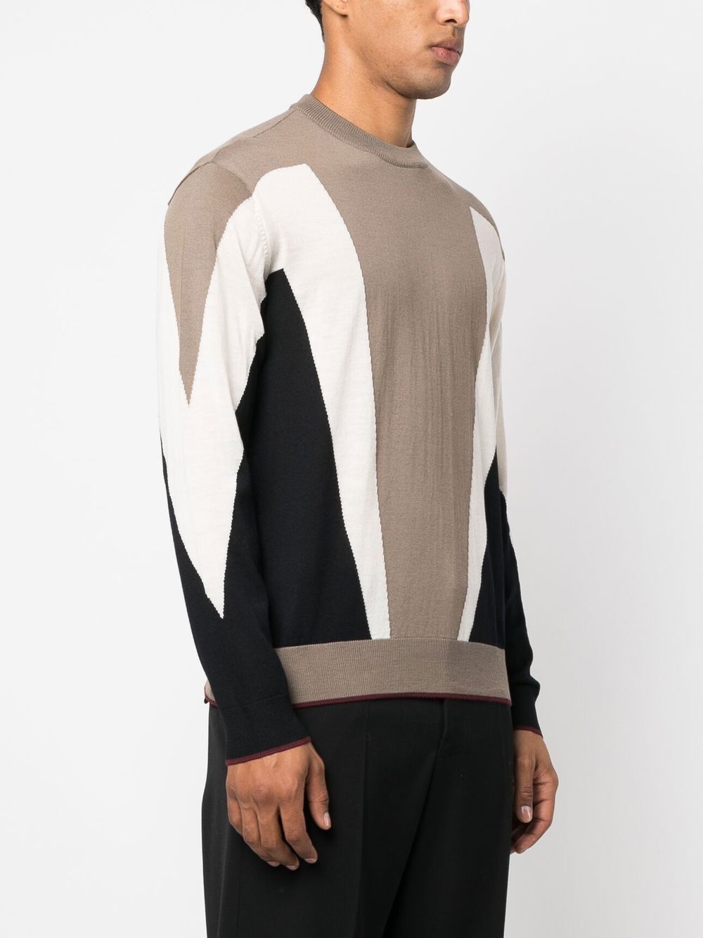 geometric logo-knit jumper - 3