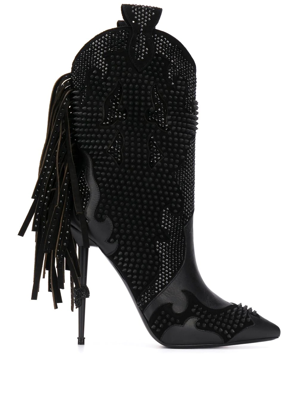 Cowboy 130mm fringed boots - 1