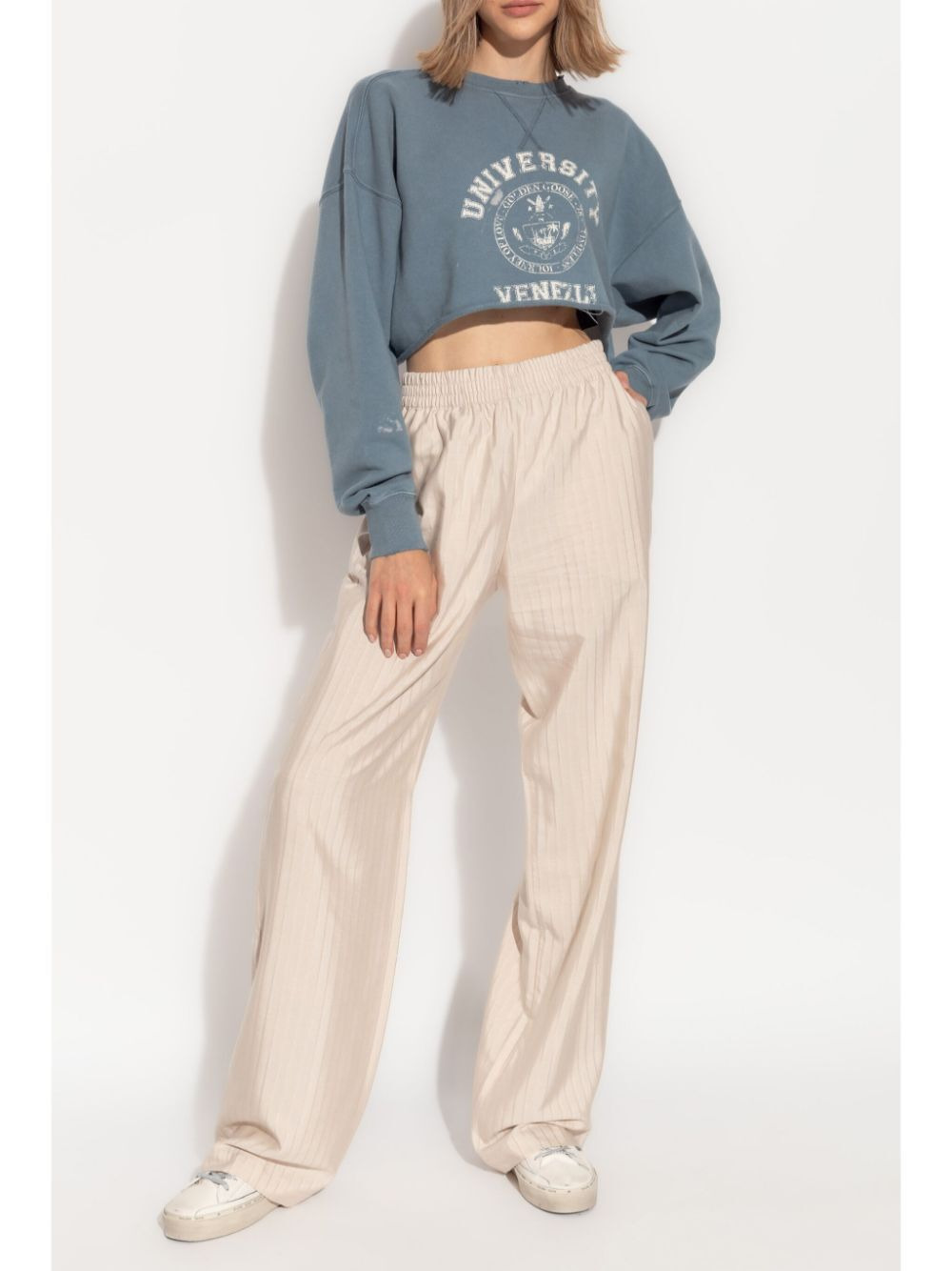 Golden Goose Women Journey Cropped Crewneck Sweatshirt - 3