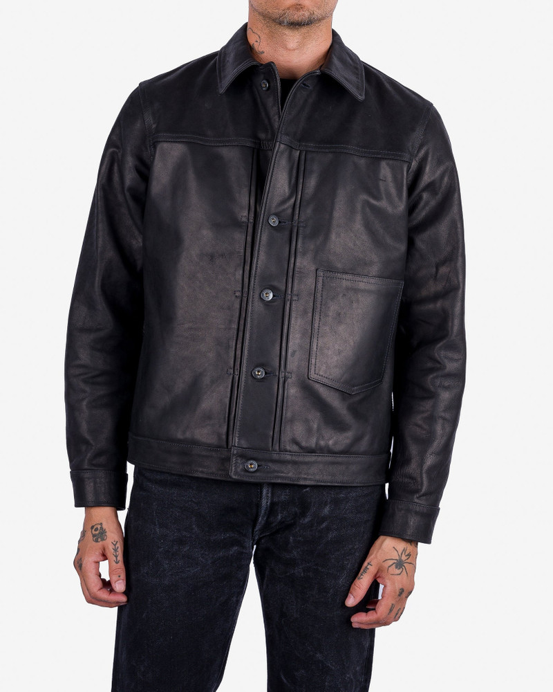 Iron Heart IHSB-T1-BLK Iron Heart x Simmons Bilt Prairie Horsehide Type I Jacket - Black outlook