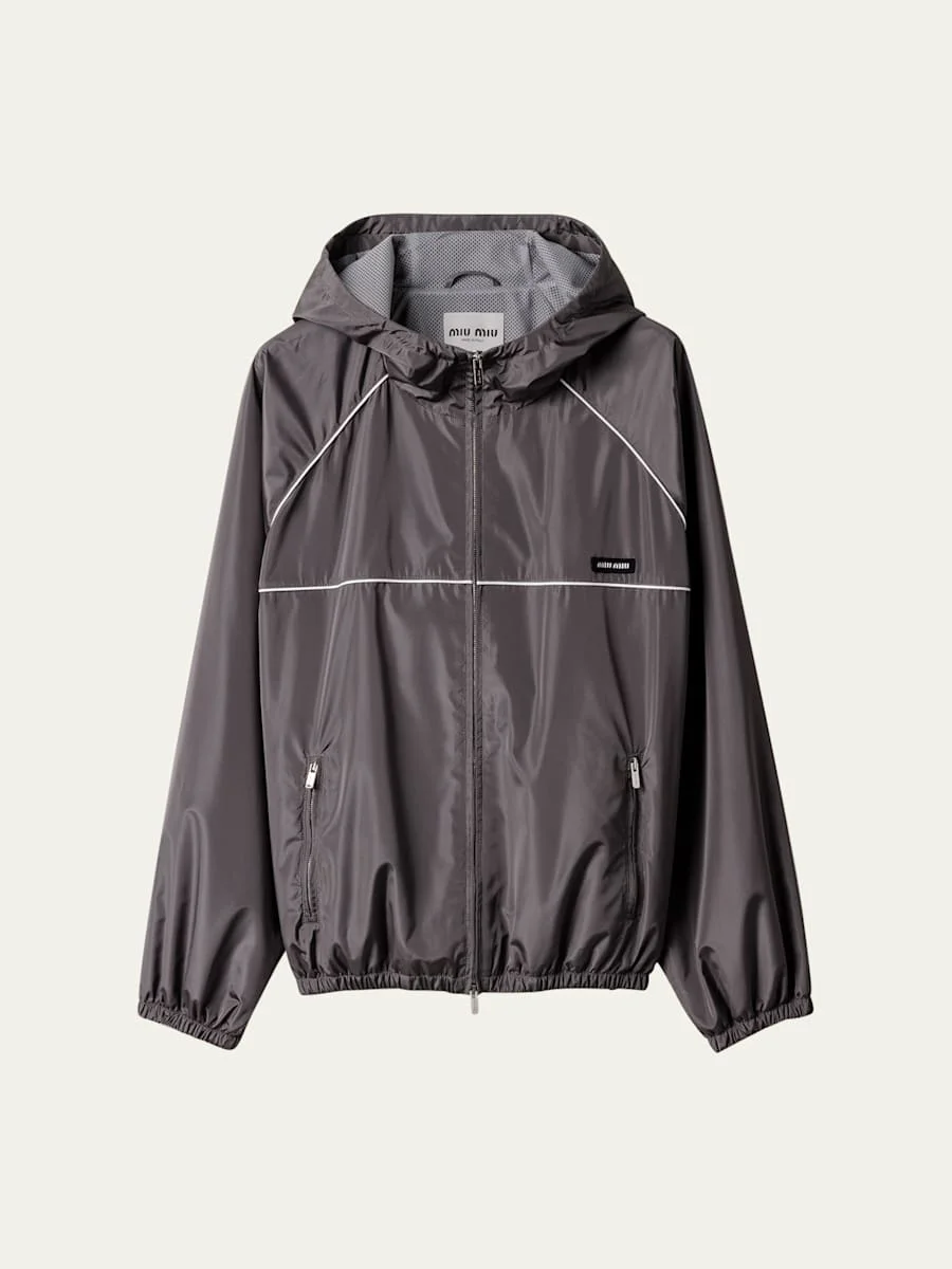 Hooded Zip Track Jacket - 1