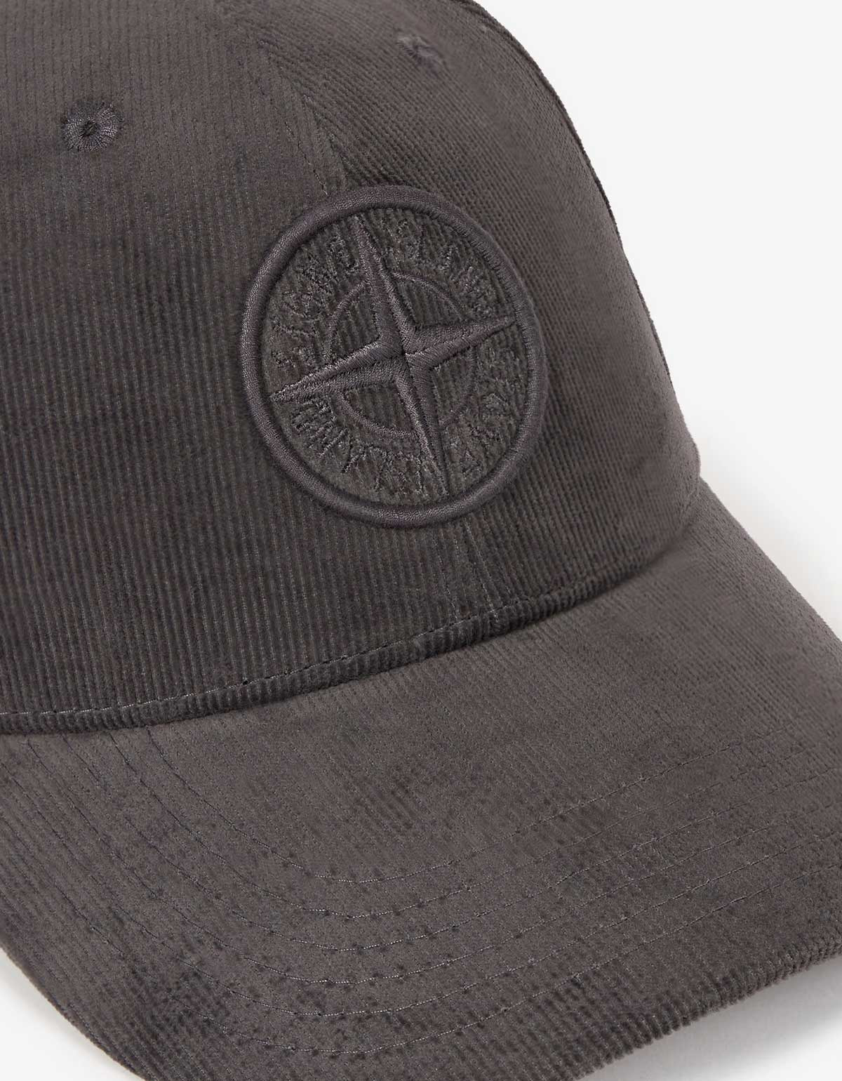 Stone Island Grey Corduroy Logo Cap - 4