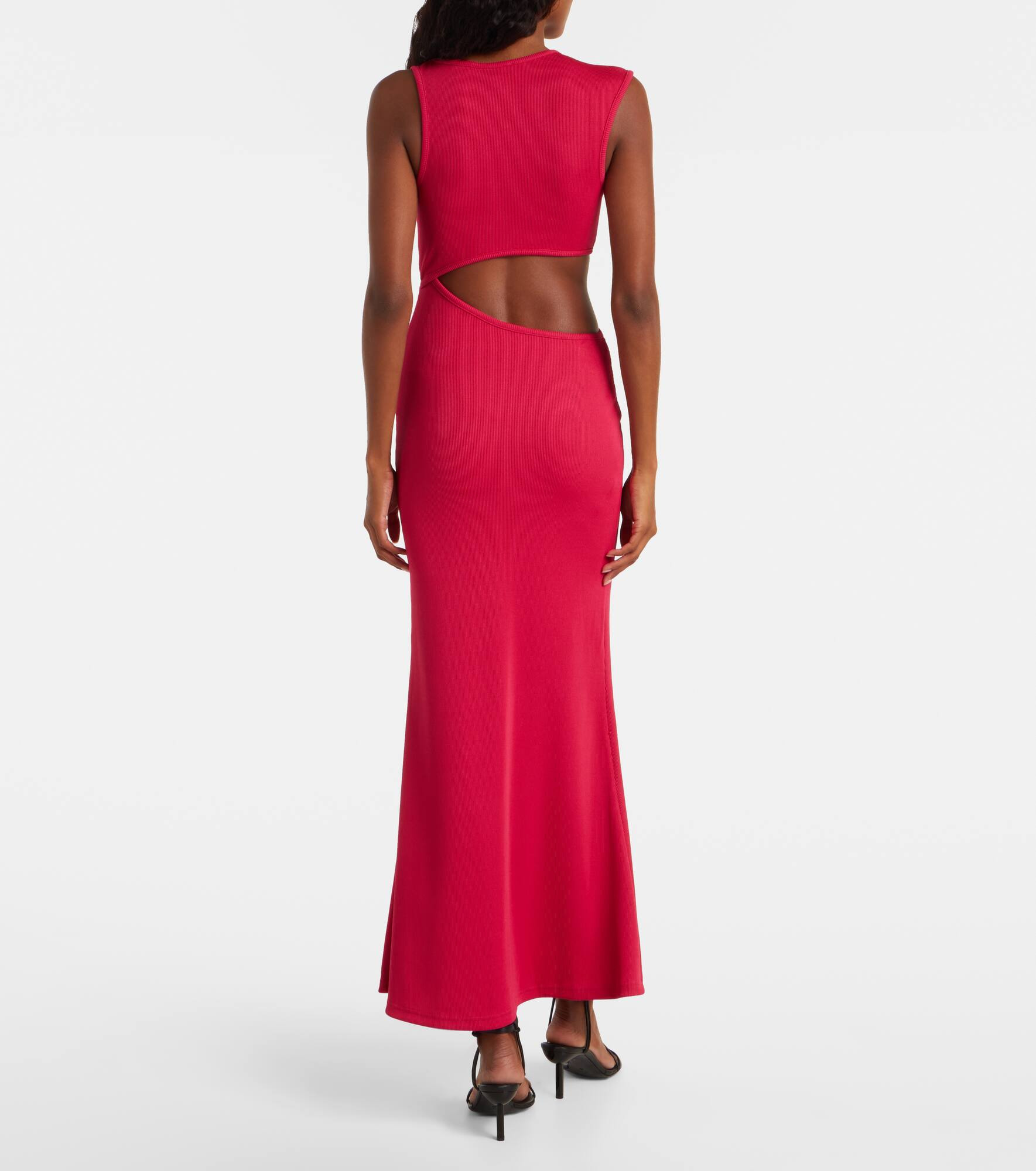 Cutout gathered maxi dress - 3