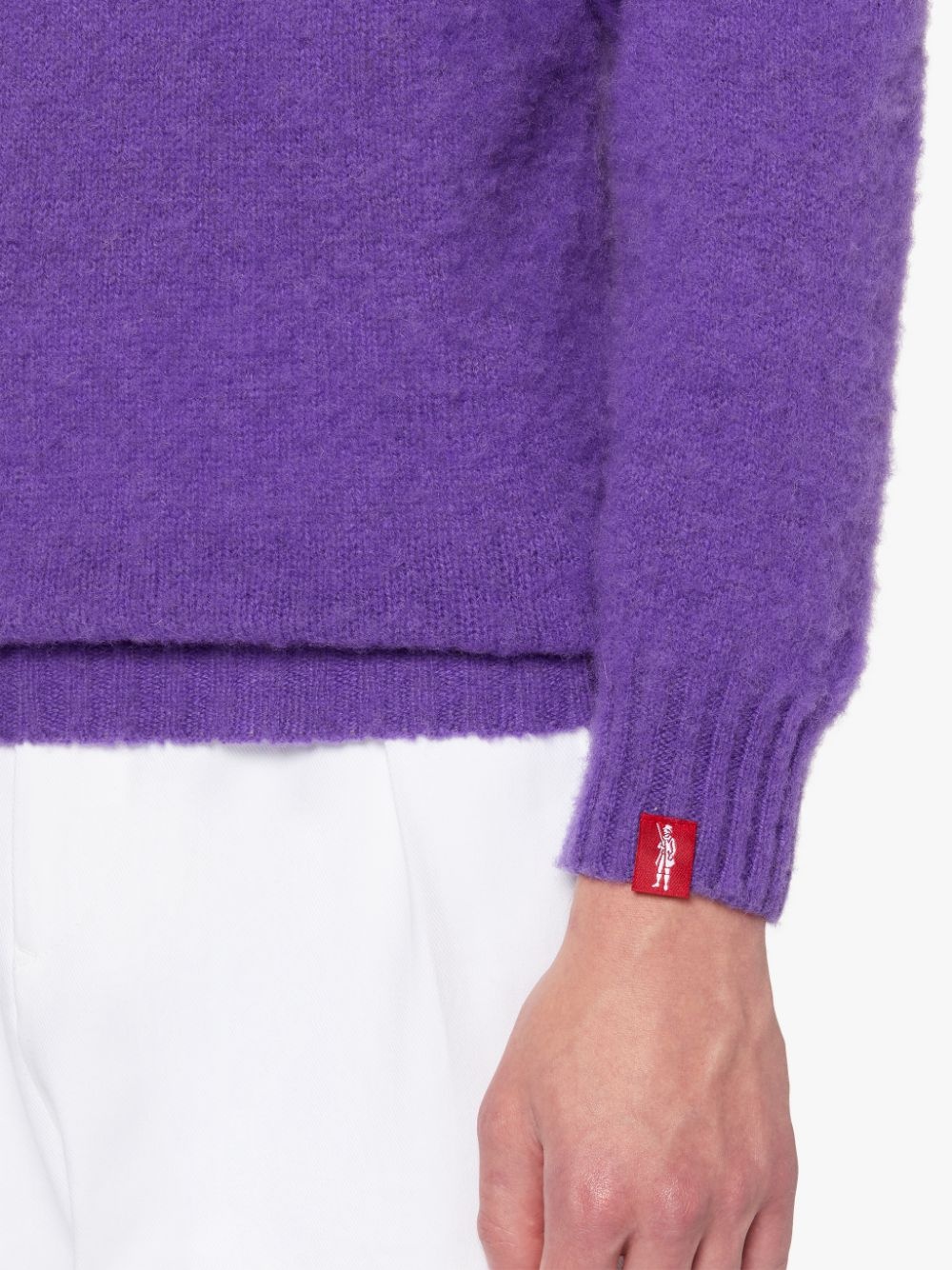 HUTCHINS PURPLE WOOL CREWNECK SWEATER - 6