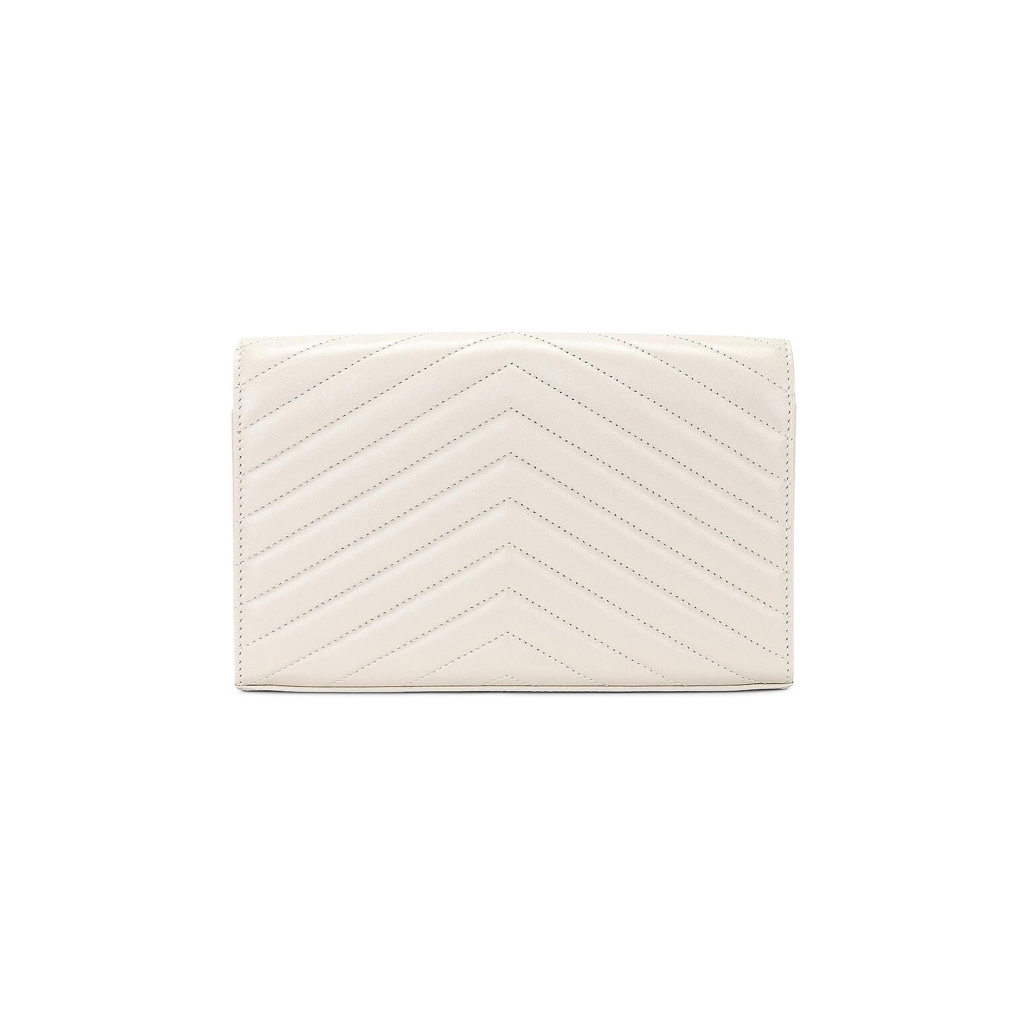 Saint Laurent Cassandre Chain Wallet 'Blanc Vintage' - 2