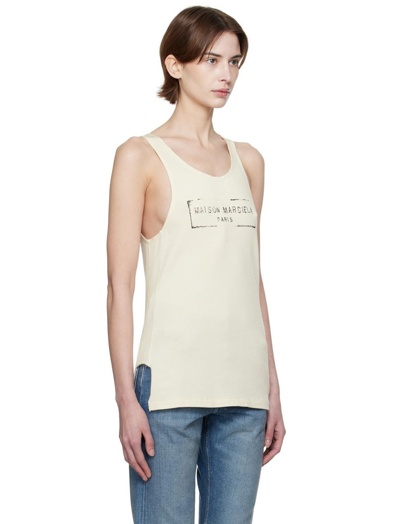 Beige Logo Tank Top 2