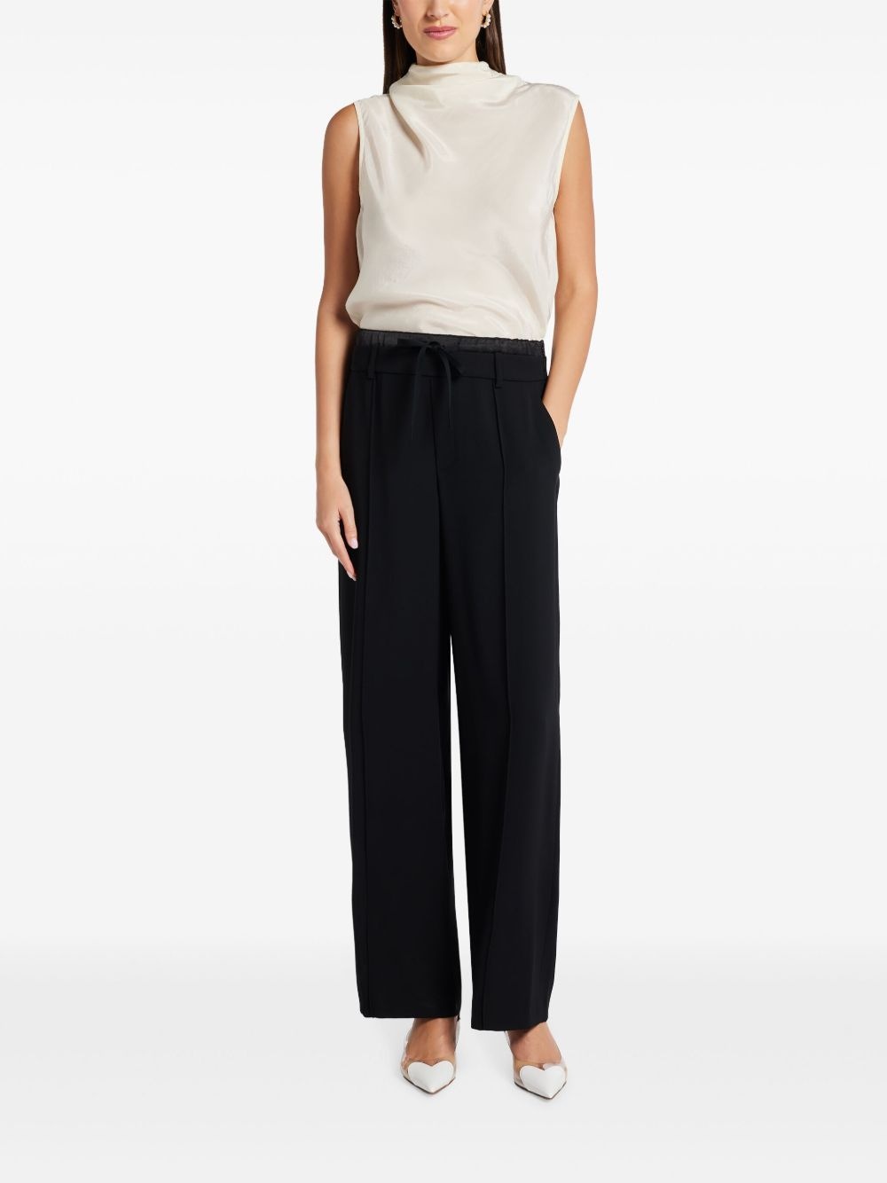 crepe palazzo pants - 2