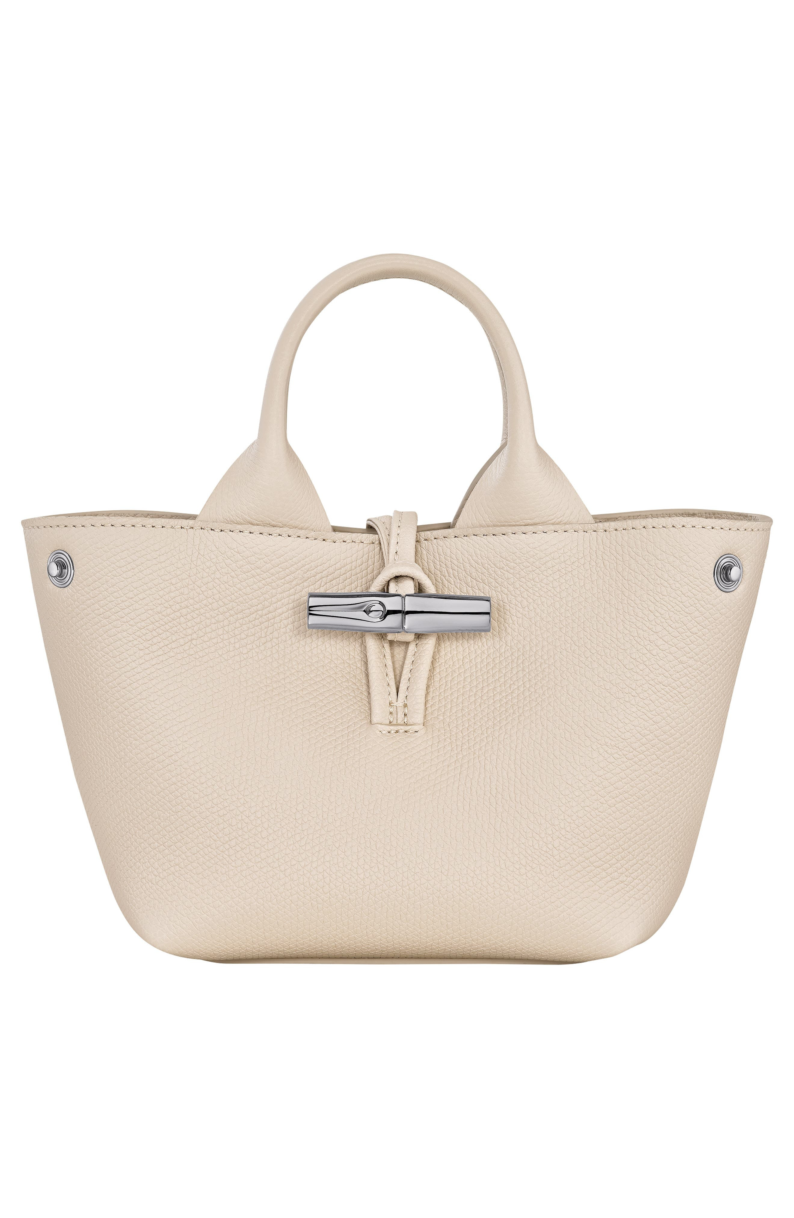 Longchamp Extra Small Le Roseau Leather Tote in Paper at Nordstrom - 6