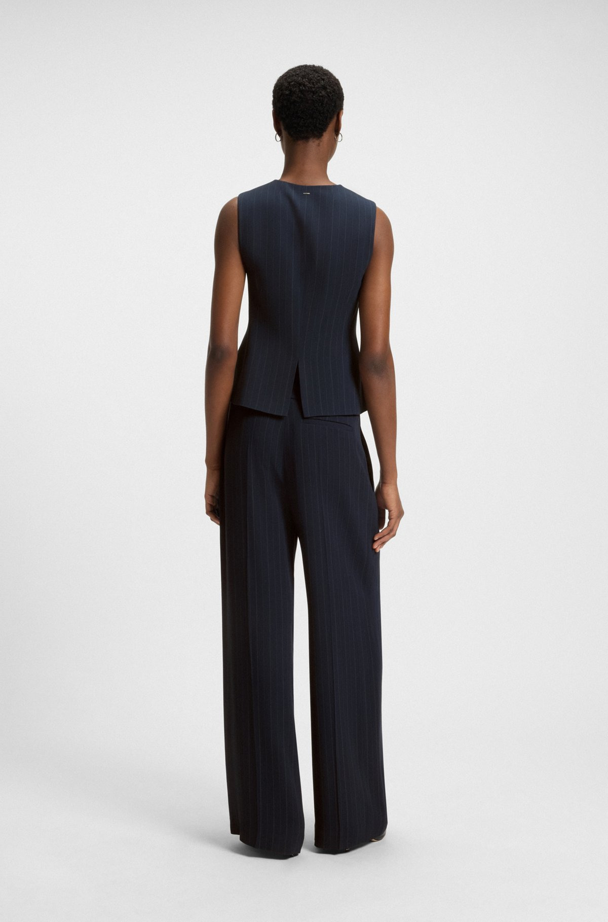 SINGLE-BREASTED PINSTRIPE WAISTCOAT - 4