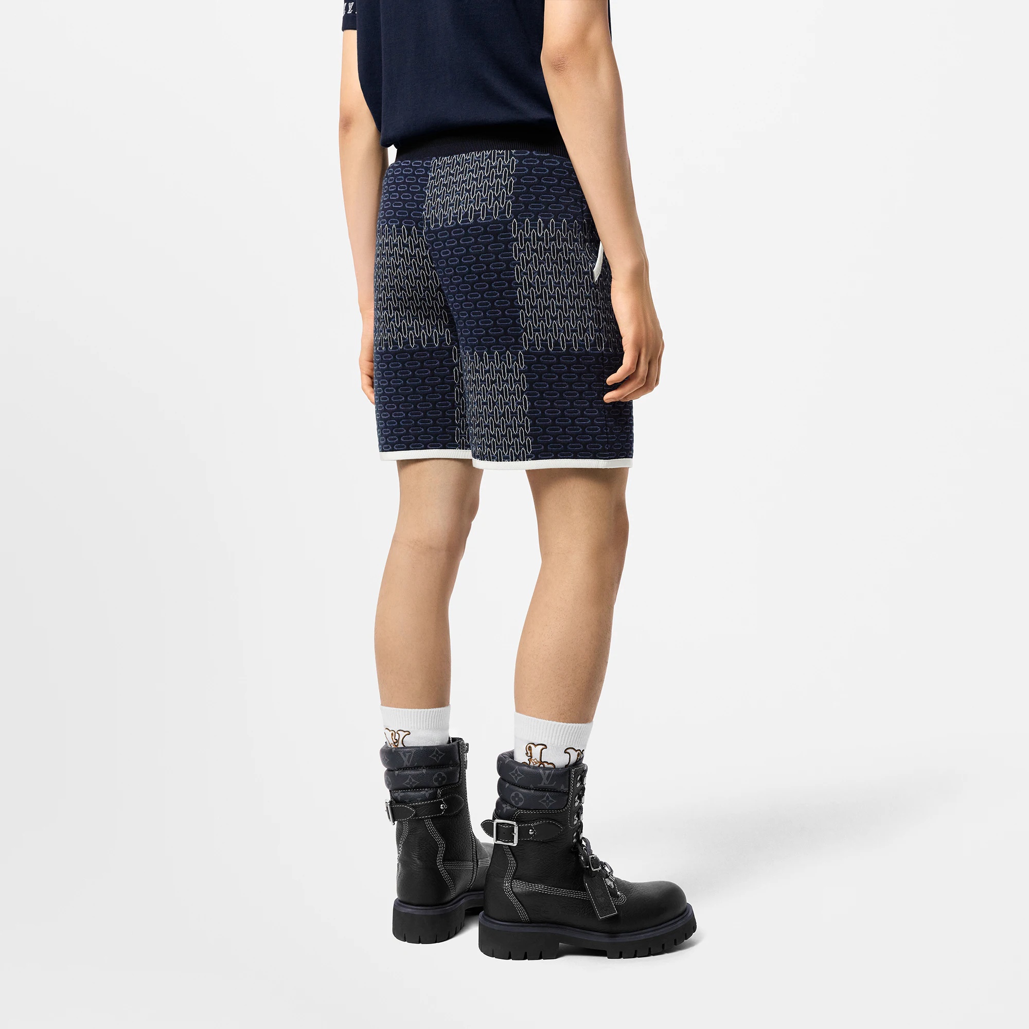 Damier Quilted Cotton Shorts - 5