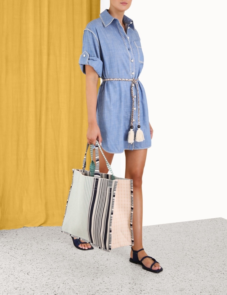 Zimmermann LAUREL MINI SHIRT DRESS | REVERSIBLE