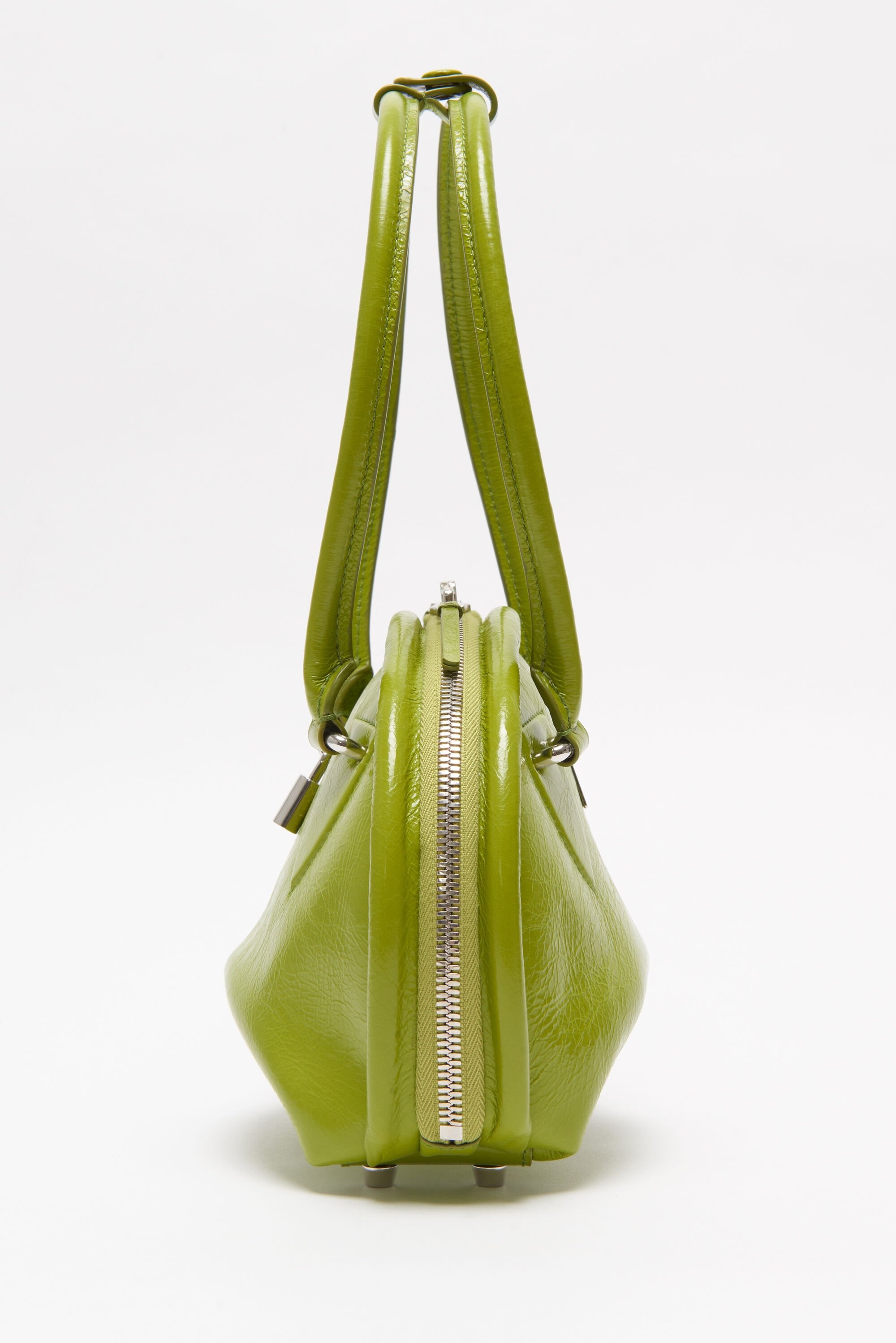 Acne Studios Bowlina mini shoulder bag - Lime green | REVERSIBLE