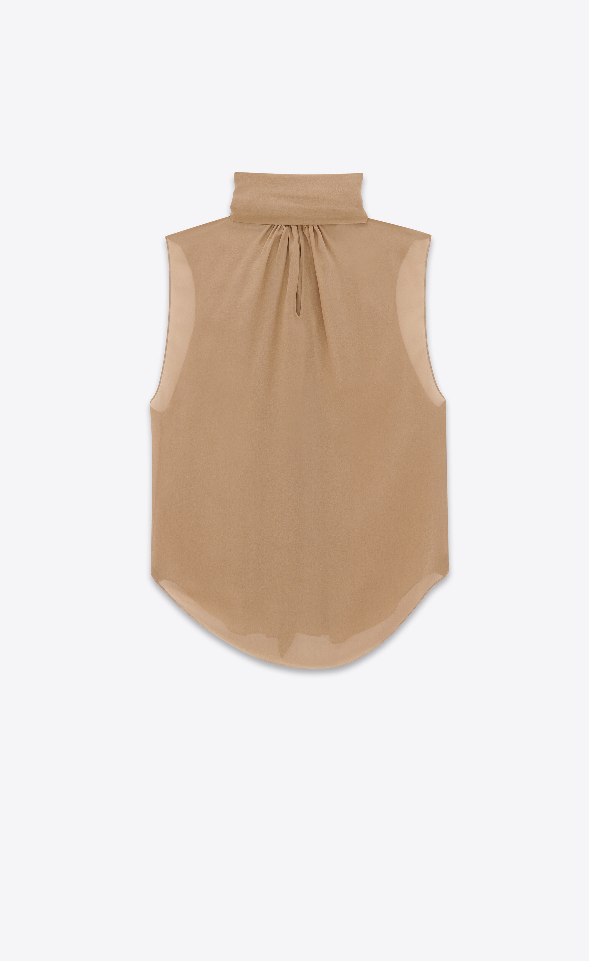 lavallière-neck blouse in silk georgette - 5