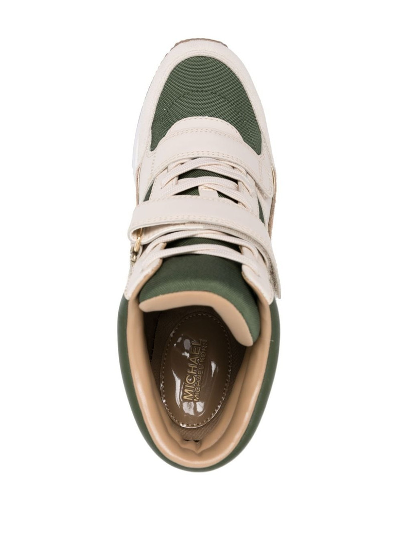 Gentry high-top leather wedge sneakers 4