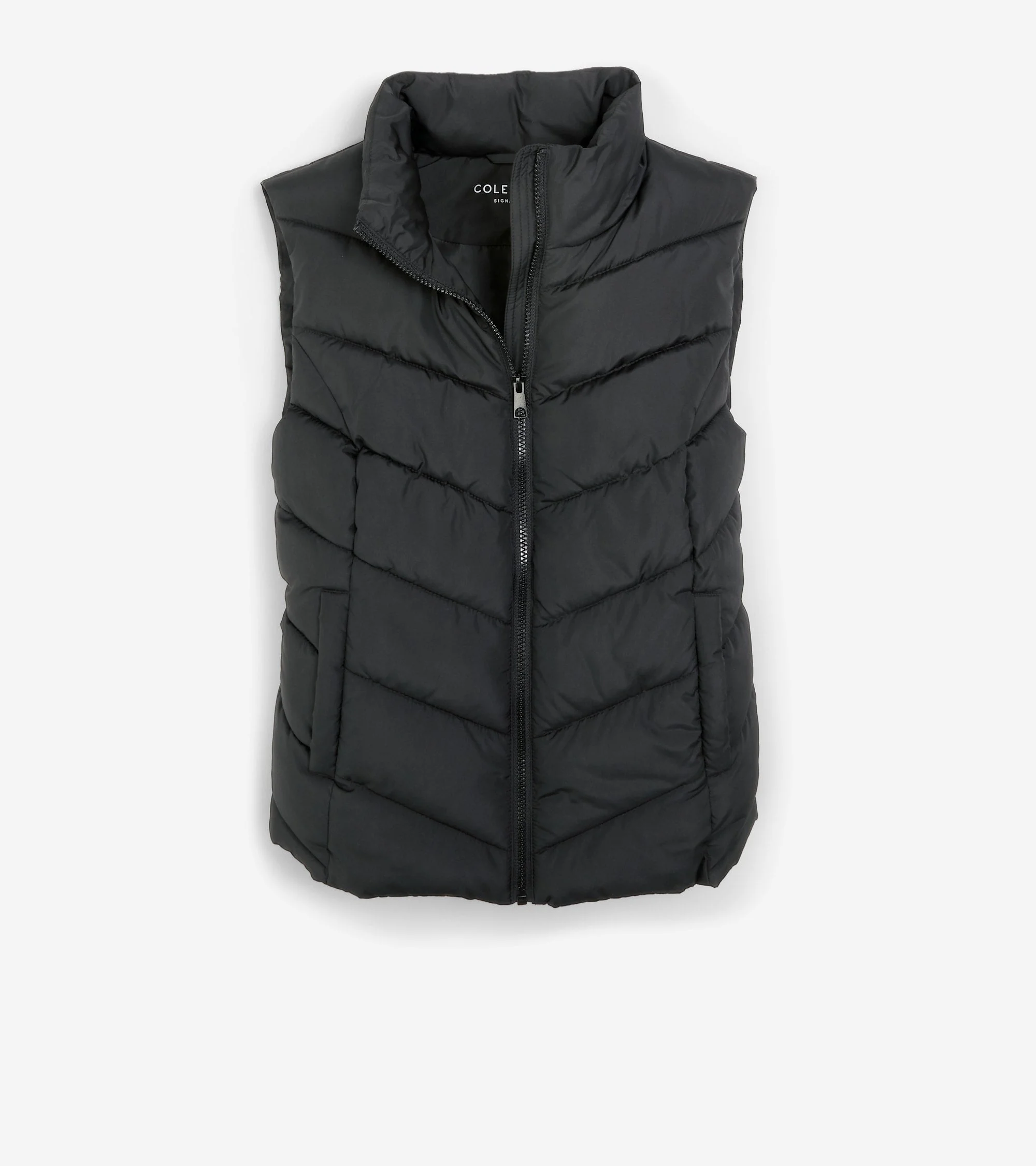Women's Chevron Zip Front Vest - 1