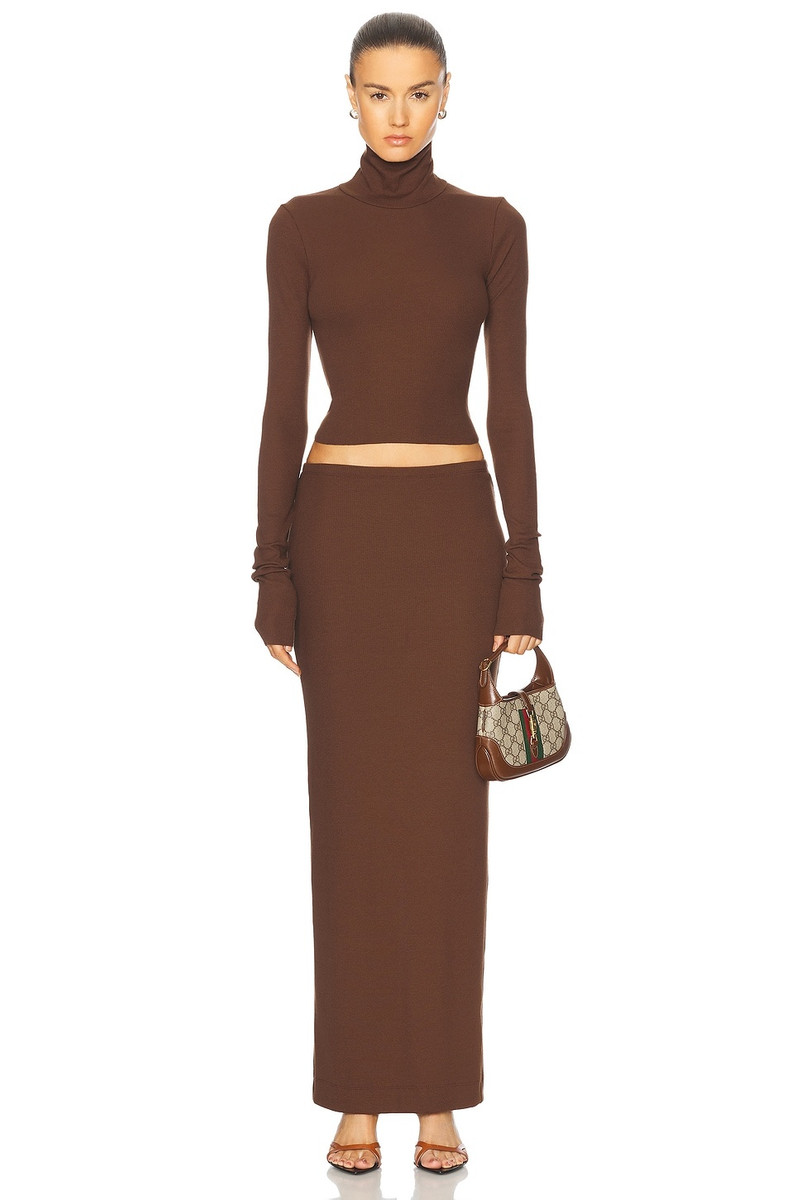 ÉTERNE Cropped Fitted Turtleneck Top outlook