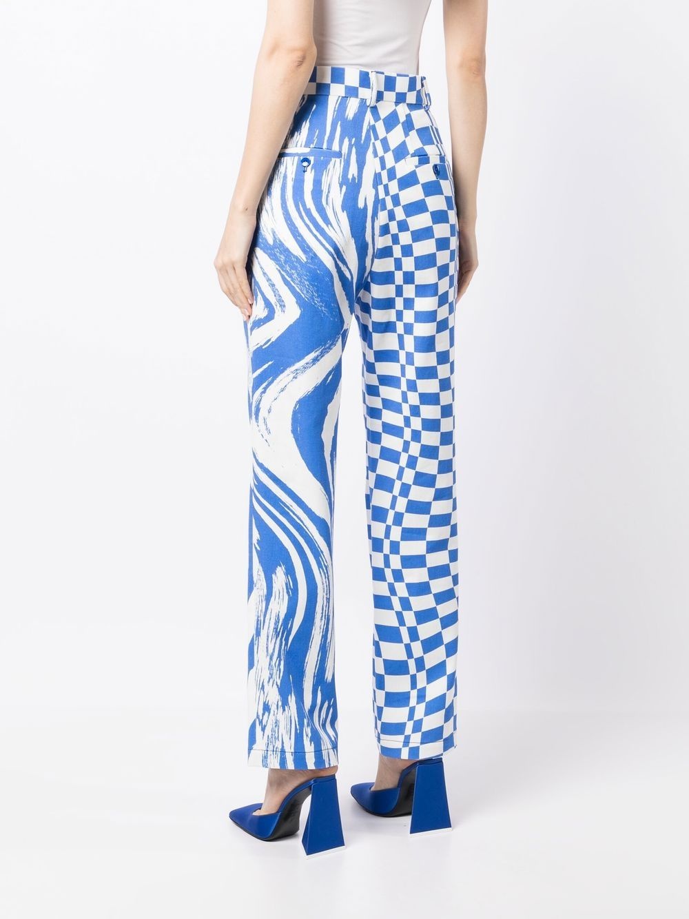 multi-print high rise trousers - 4