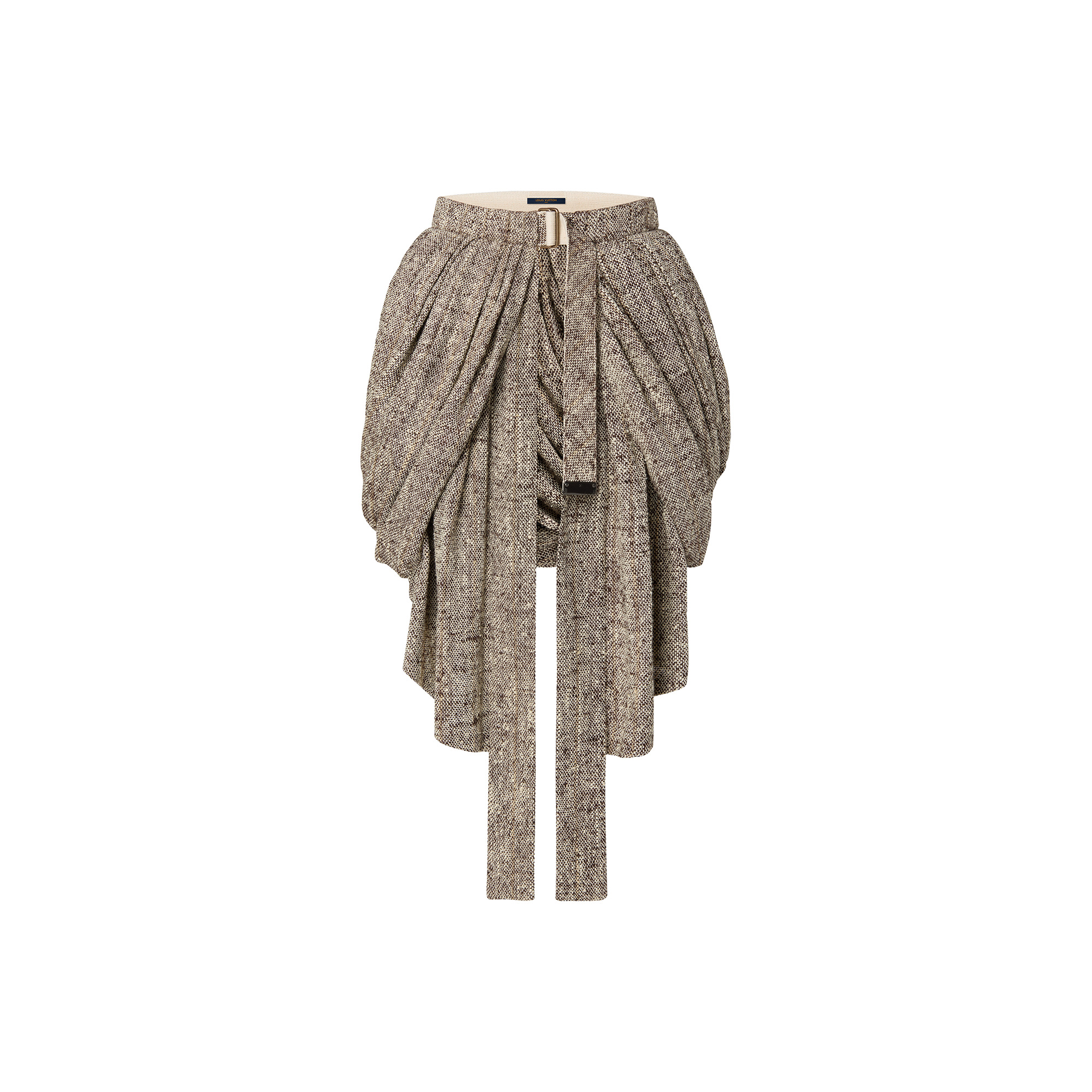 Draped Rustic Silk Layering Skirt - 1