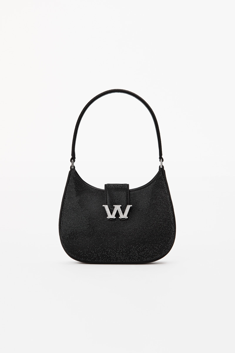 W LEGACY SMALL HOBO IN CRYSTAL SATIN 1
