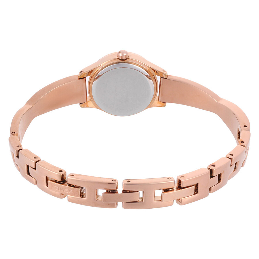Timex - Timex Trend Quartz Crystal Rose Gold Dial Ladies Watch and Bracelet Set TW2T57900 - 3