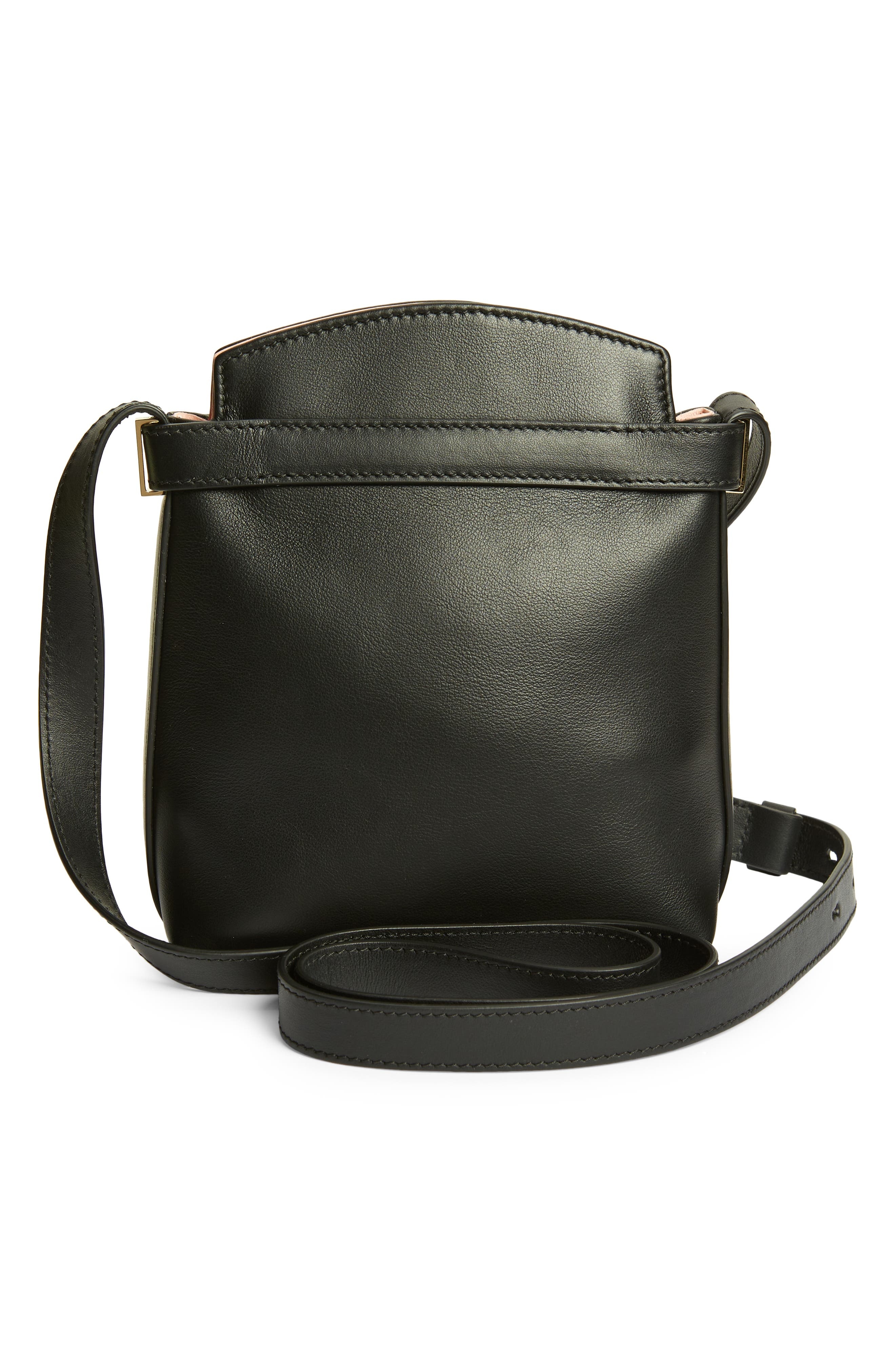 FERRAGAMO Hug Bicolor Leather Crossbody Mini Bag in Nero at Nordstrom - 4